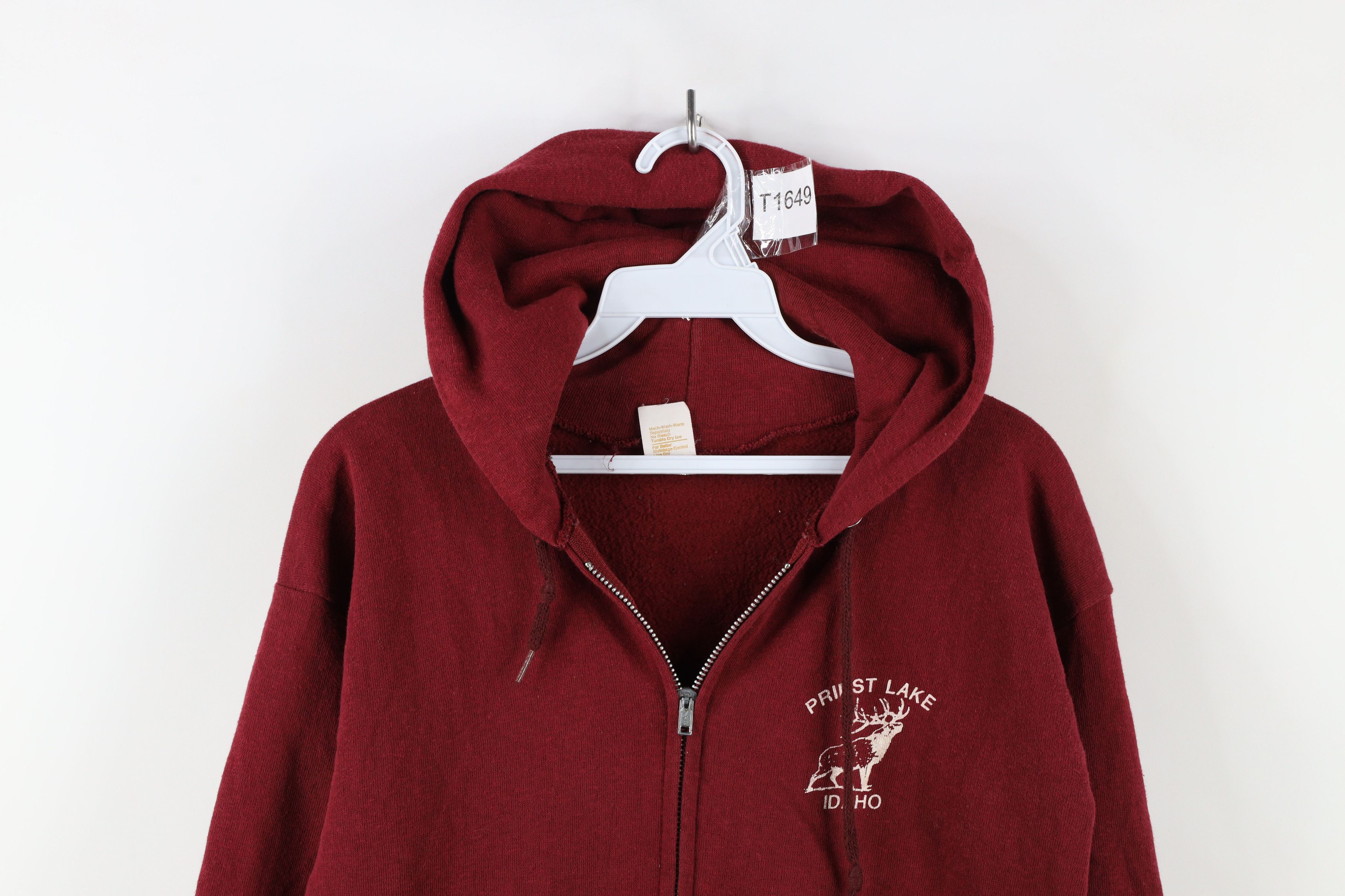 Vintage Vintage 70s Streetwear Priest Lake Idaho Full Zip Hoodie USA Size US L / EU 52-54 / 3 - 2 Thumbnail