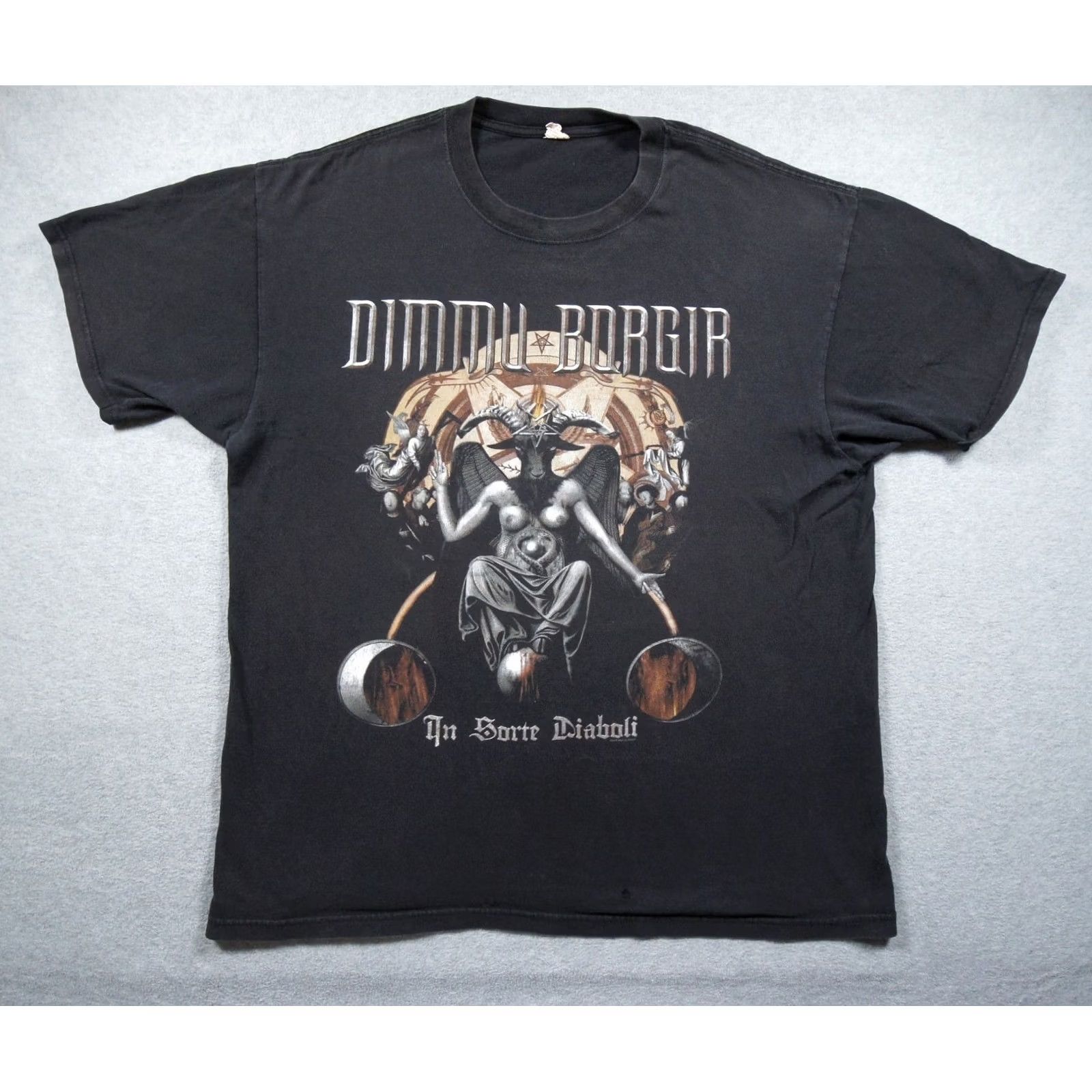 Anvil Vintage Dimmu Borgir Shirt Mens XL Black Deathcore Metal Band Tee 2007 Y2K Band Tee Mens Shirts XLarge Black Size US XL / EU 56 / 4 - 2 Thumbnail