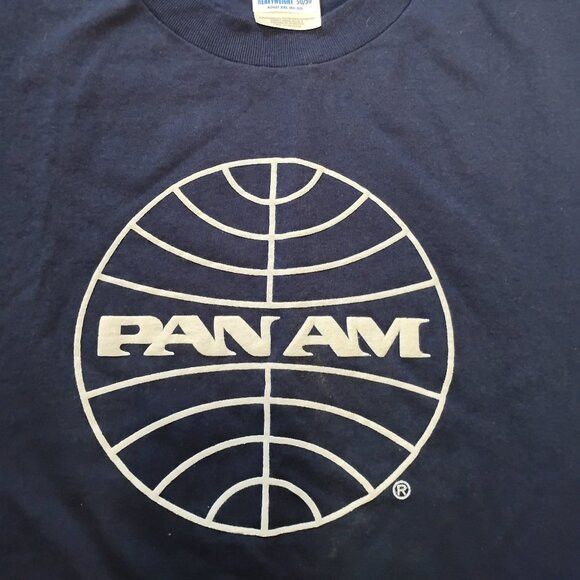 Hanes Deadstock Vintage Pan Am Logo T-Shirt Size US XXL / EU 58 / 5 - 1 Thumbnail