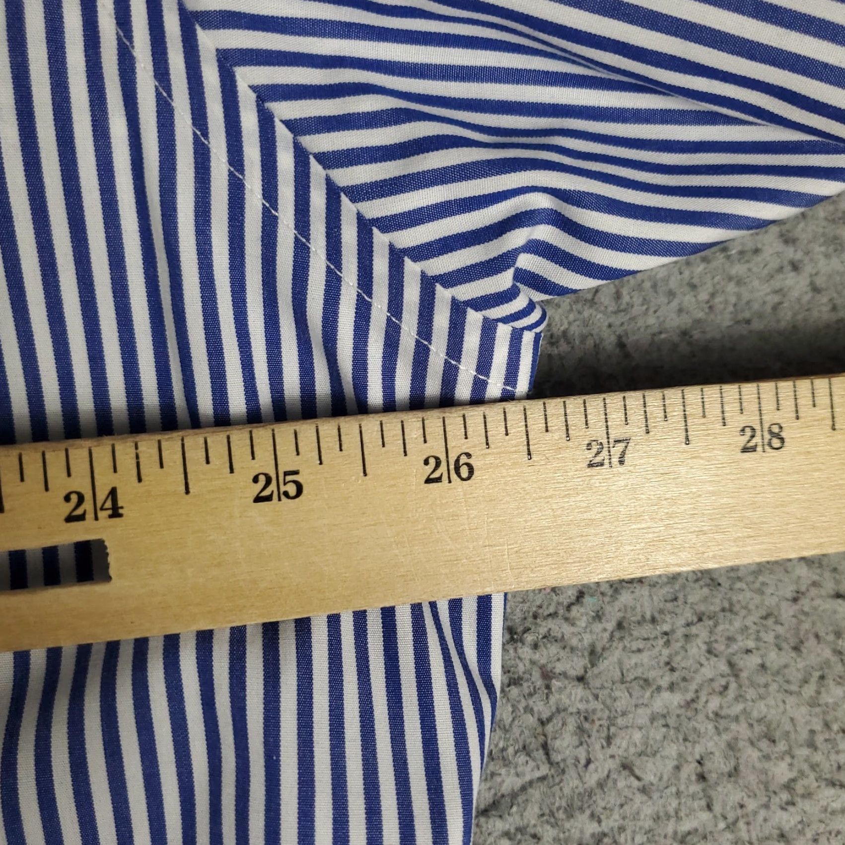 Ralph Lauren Ralph Lauren Shirt Mens 17 Blue Striped Classic Fit Dress Button Up Long Sleeve Size 46R - 5 Thumbnail