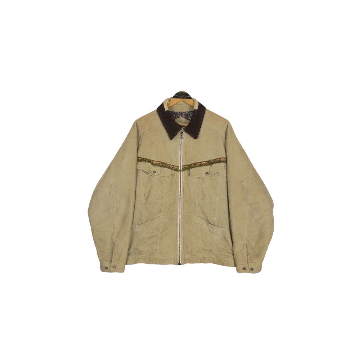 Nigel Cabourn Vintage 90s Nigel Cabourn England Navajo Worker Jacket Size US XL / EU 56 / 4 - 2 Thumbnail