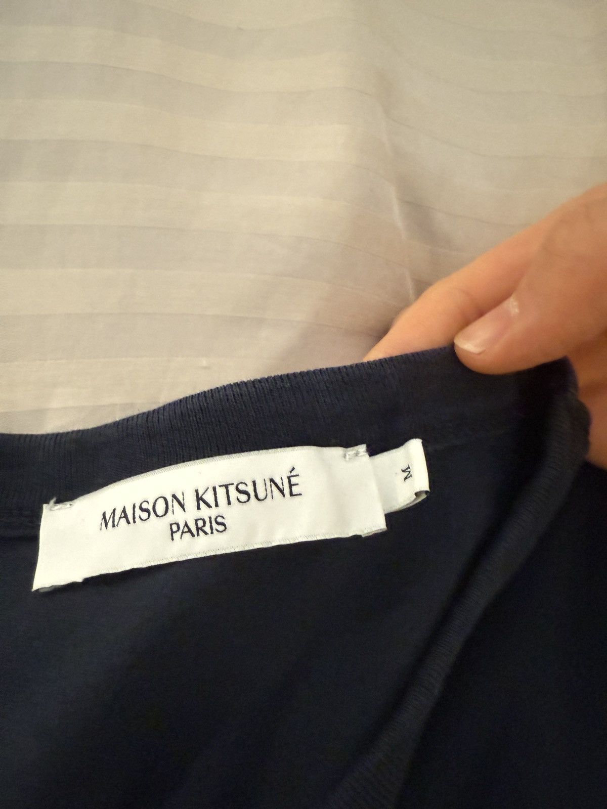 Maison Kitsune Maison Kitsune Navy Fox Head T Shirt Size US M / EU 48-50 / 2 - 2 Thumbnail