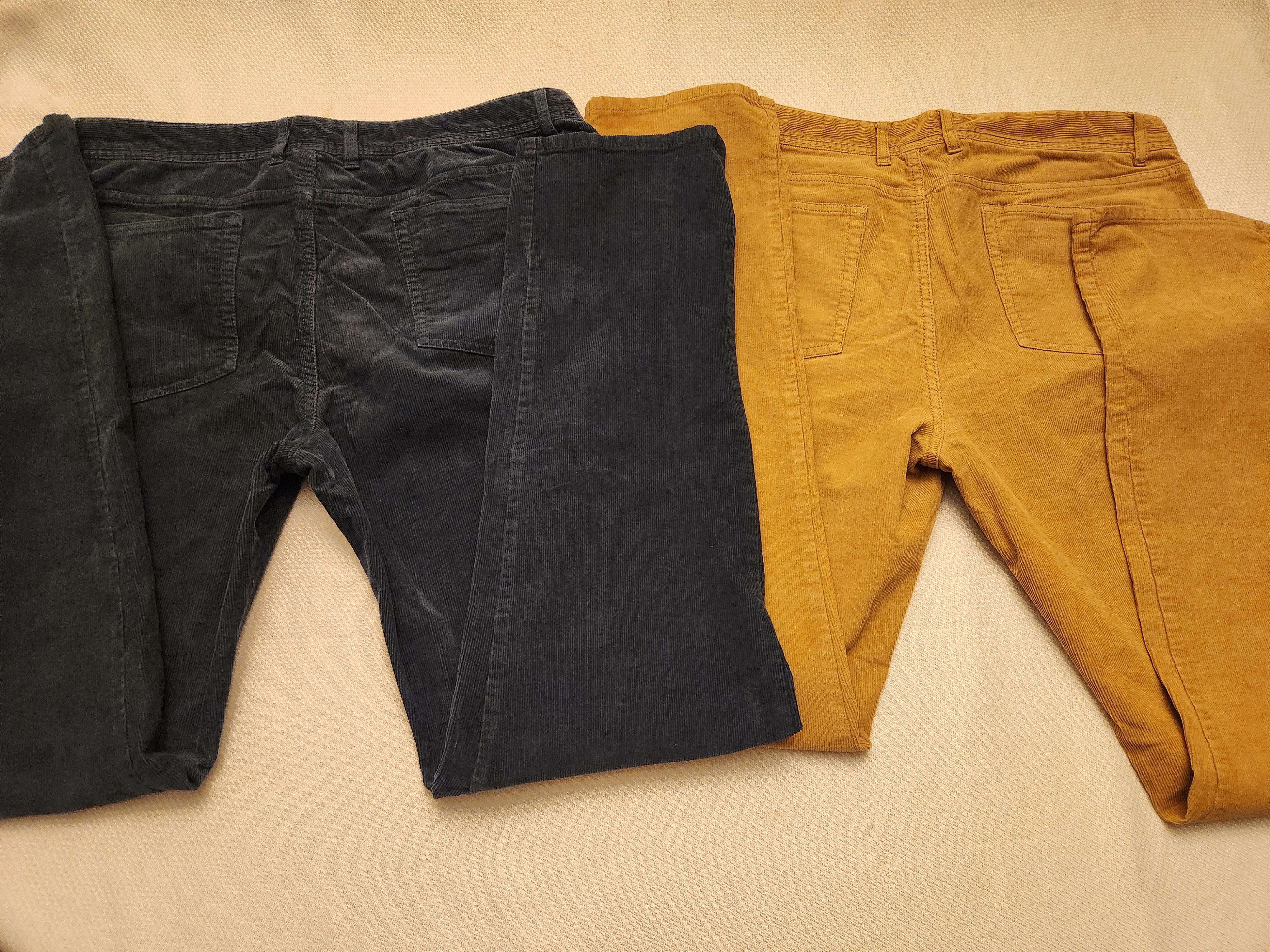 johnnie-O 100% Cotton Blue and Tan Corduroy Jeans Size US 35 - 2 Thumbnail