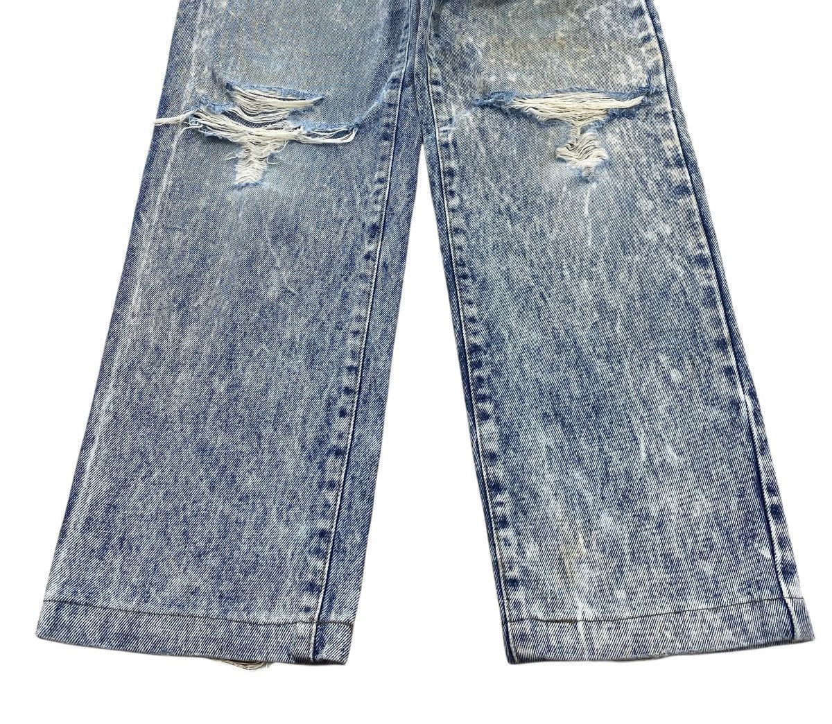 Japanese Brand Japanese Brand Acid Blue Wash Ripped Style Skinny Leg Jeans Size US 30 / EU 46 - 5 Thumbnail