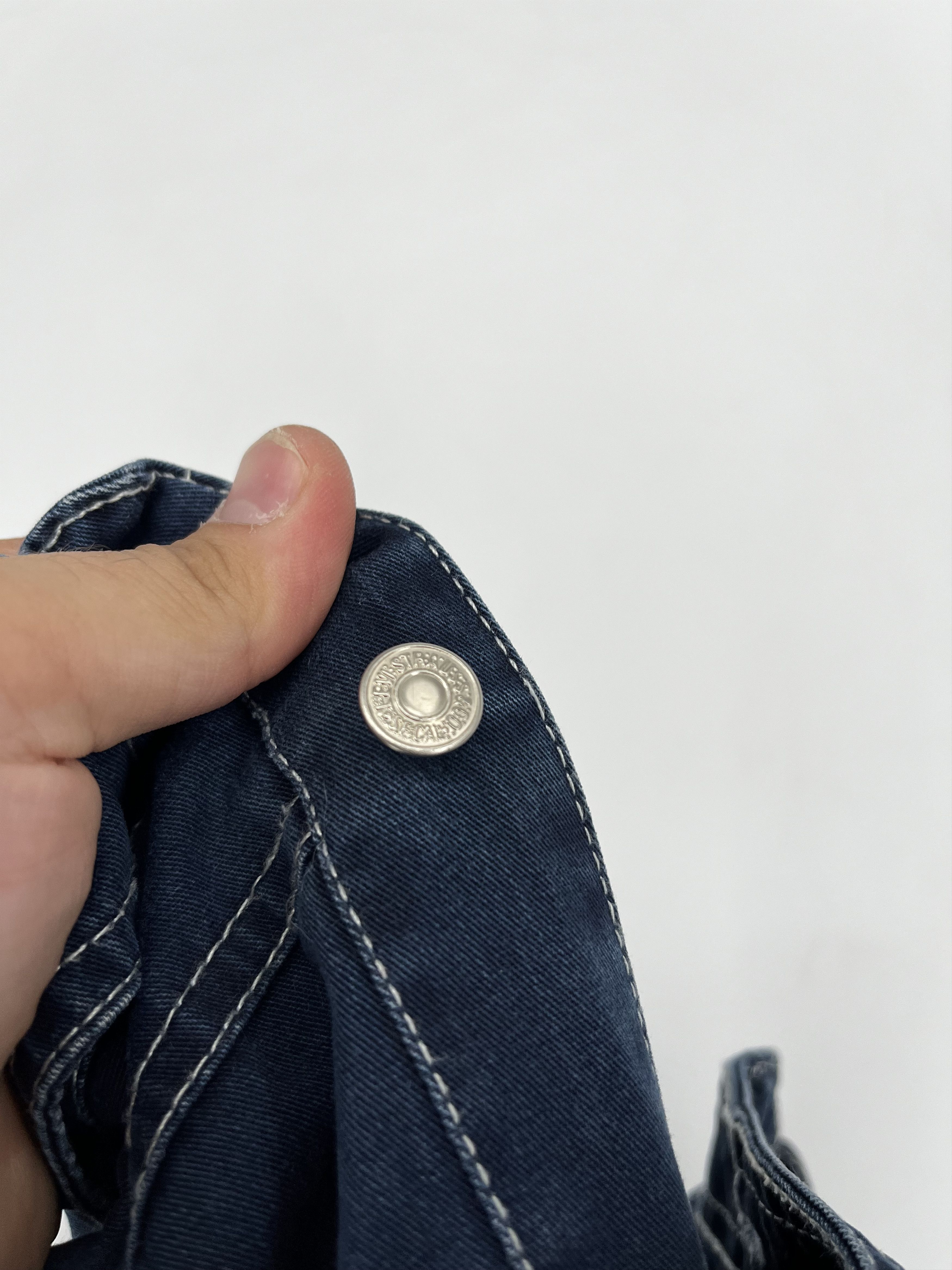 Levi's Vintage 90s Levi’sLevi’s White Blue Jeans Jacket Size US M / EU 48-50 / 2 - 12 Thumbnail