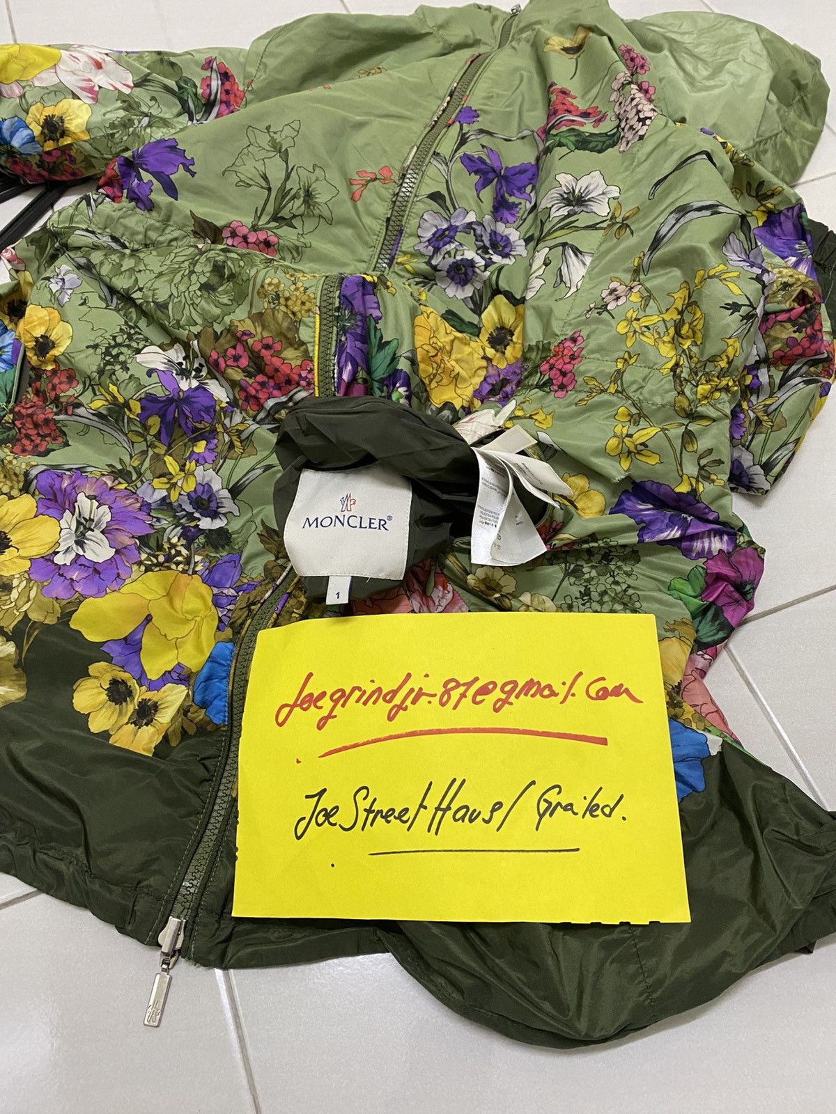Designer × Moncler MONCLER FLORAL REVERSABLE HOODIE JACKET Size M / US 6-8 / IT 42-44 - 14 Thumbnail