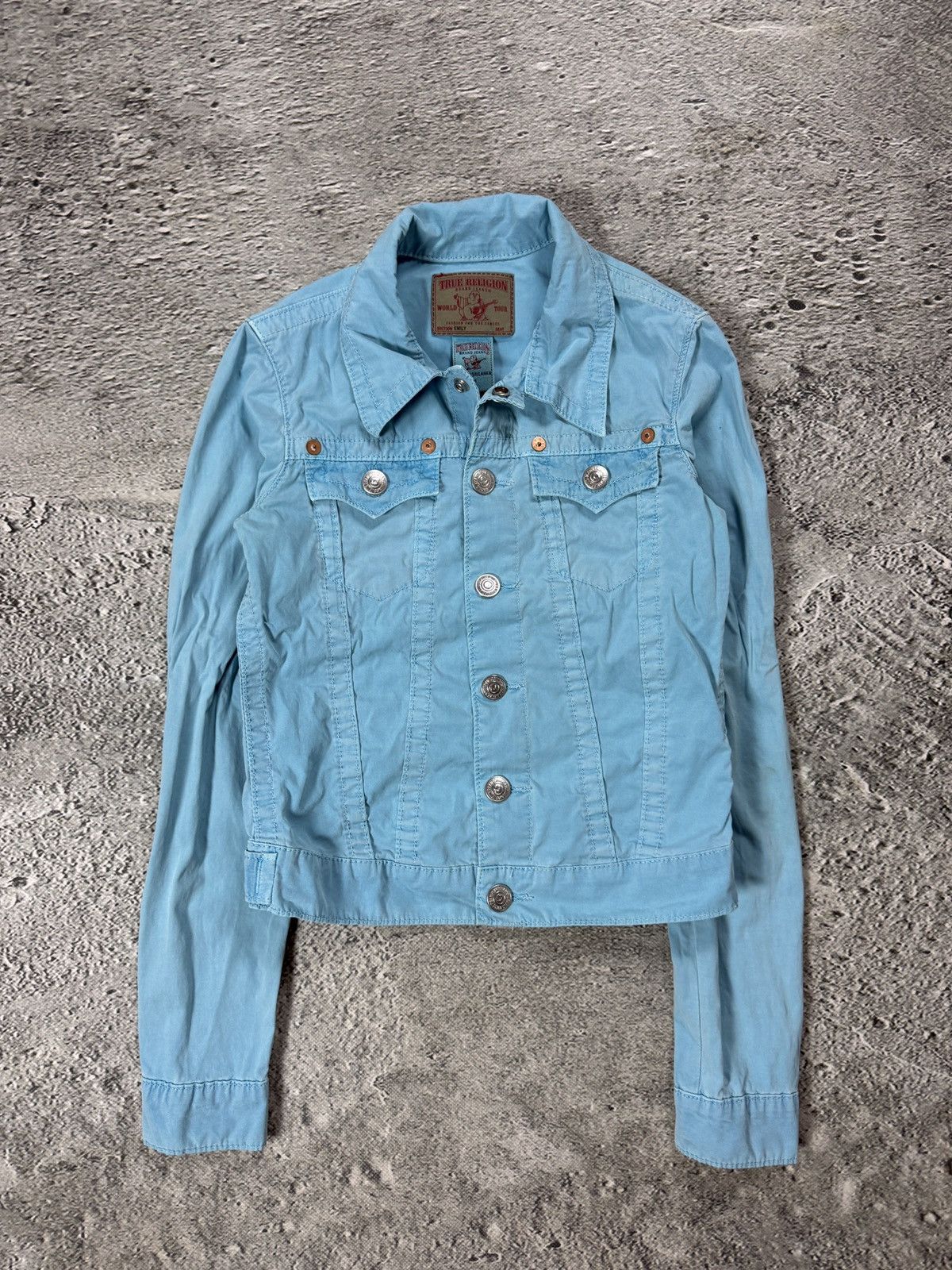 True Religion True Religion denim jacket blue turquoise Y2K vintage Size M / US 6-8 / IT 42-44 - 1 Thumbnail