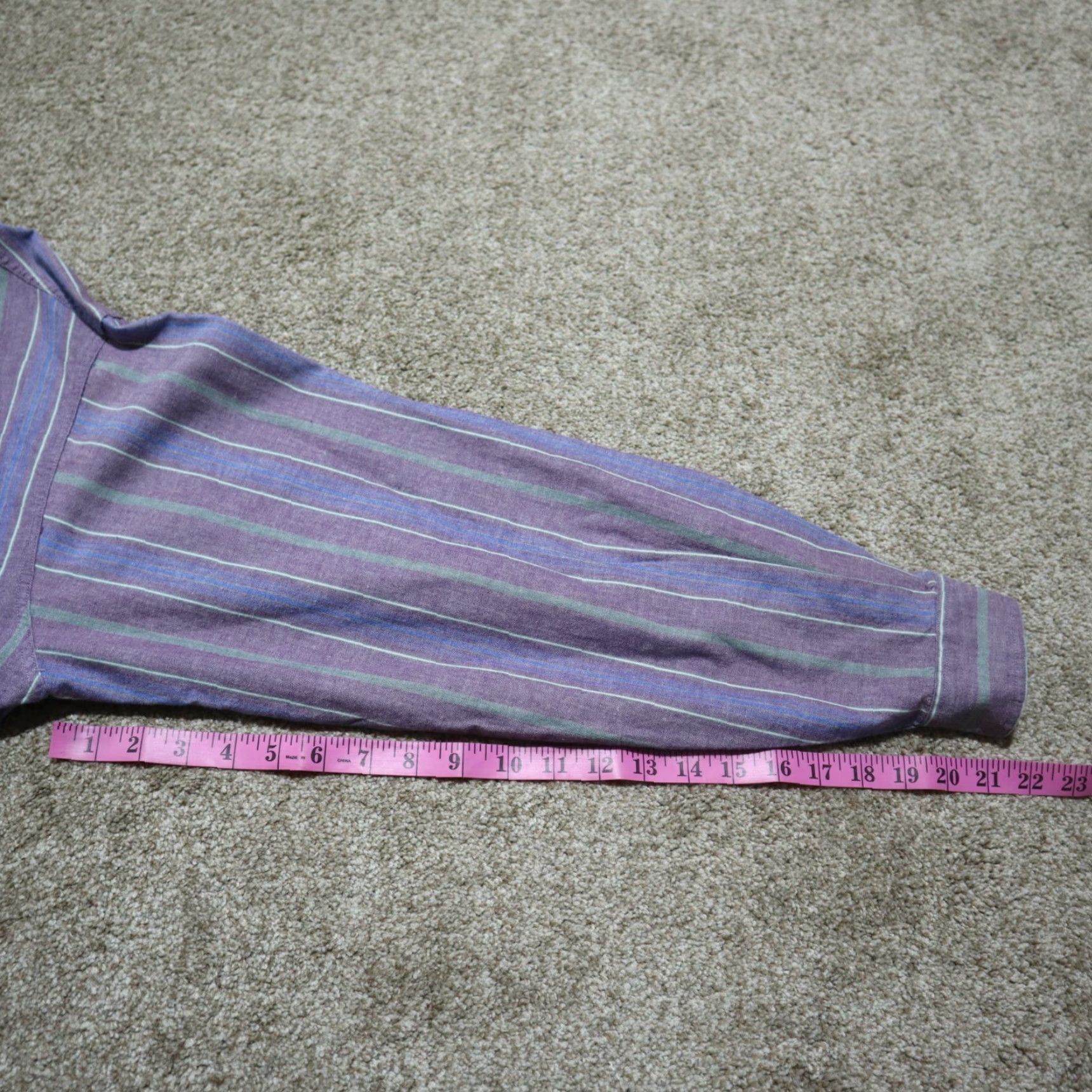 Dockers DOCKERS Shirt Button-Down Plaid Long Sleeve Purple Blue Large 16-16.5 Men Men Clothing All Seasons Casual Workwear Vintage No Size US L / EU 52-54 / 3 - 7 Thumbnail