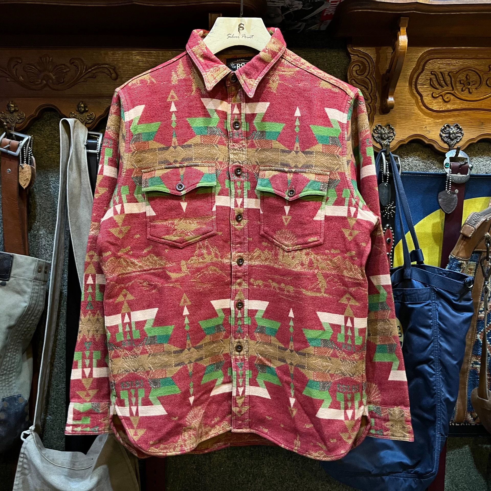 RRL Ralph Lauren RRL Southwestern Red Shirt by Ralph Lauren Size US M / EU 48-50 / 2 - 1 Thumbnail