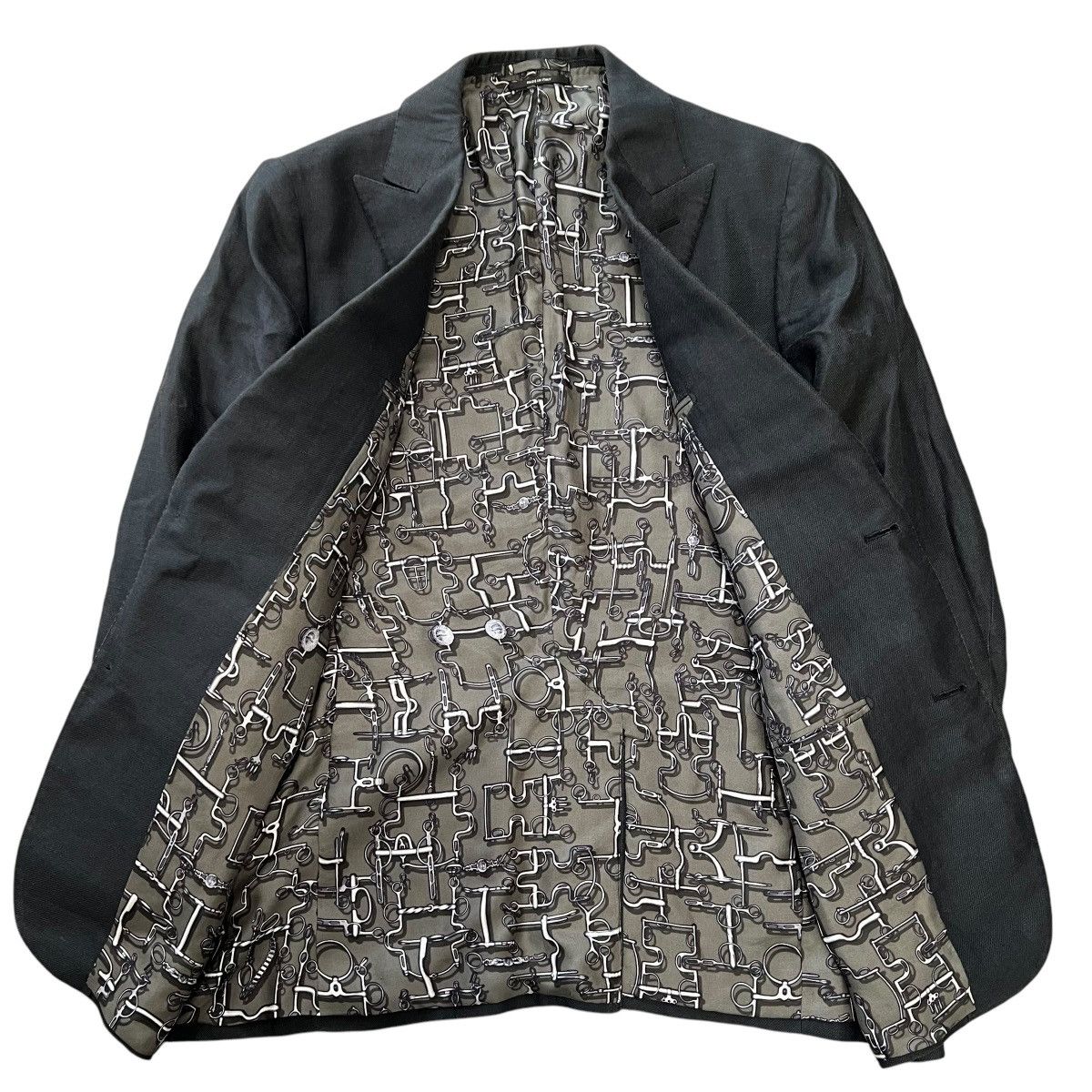Hermes Hermès Tailored Jacket with Inner Silk Detailing Size 50S - 5 Thumbnail