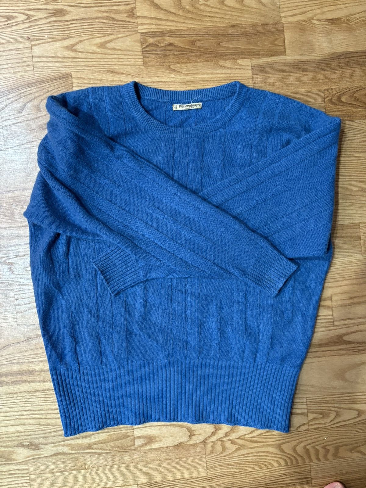 Yves Saint Laurent YSL 100% Cashmere Light Blue Sweater (Vintage) | Grailed