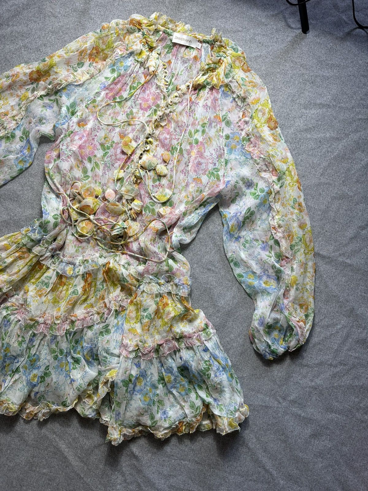 Zimmermann Zimmermann Silk Multi color Floral Dress Size S / US 4 / IT 40 - 4 Thumbnail