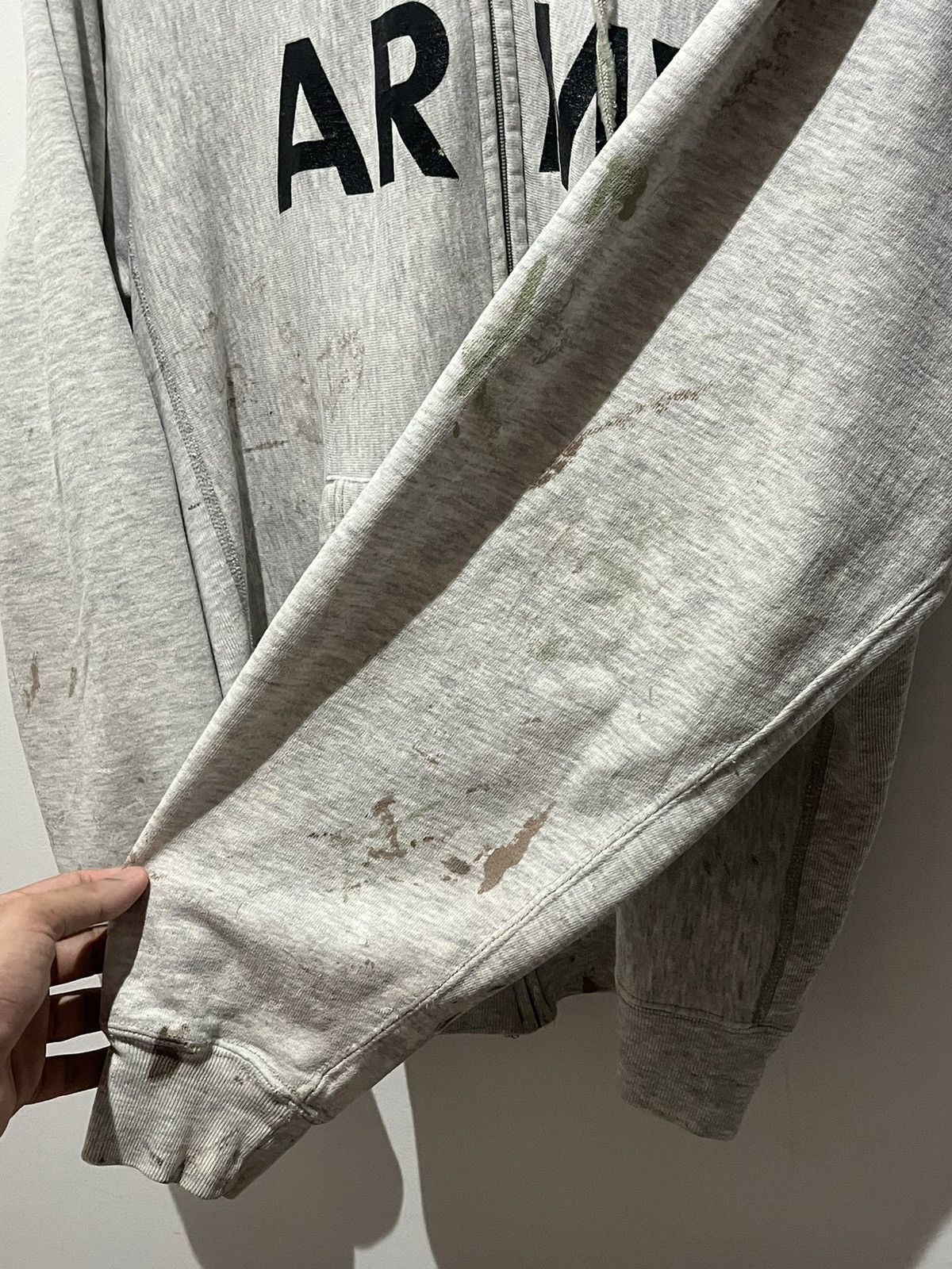 Vintage 80s Champion Army zip up hoodie