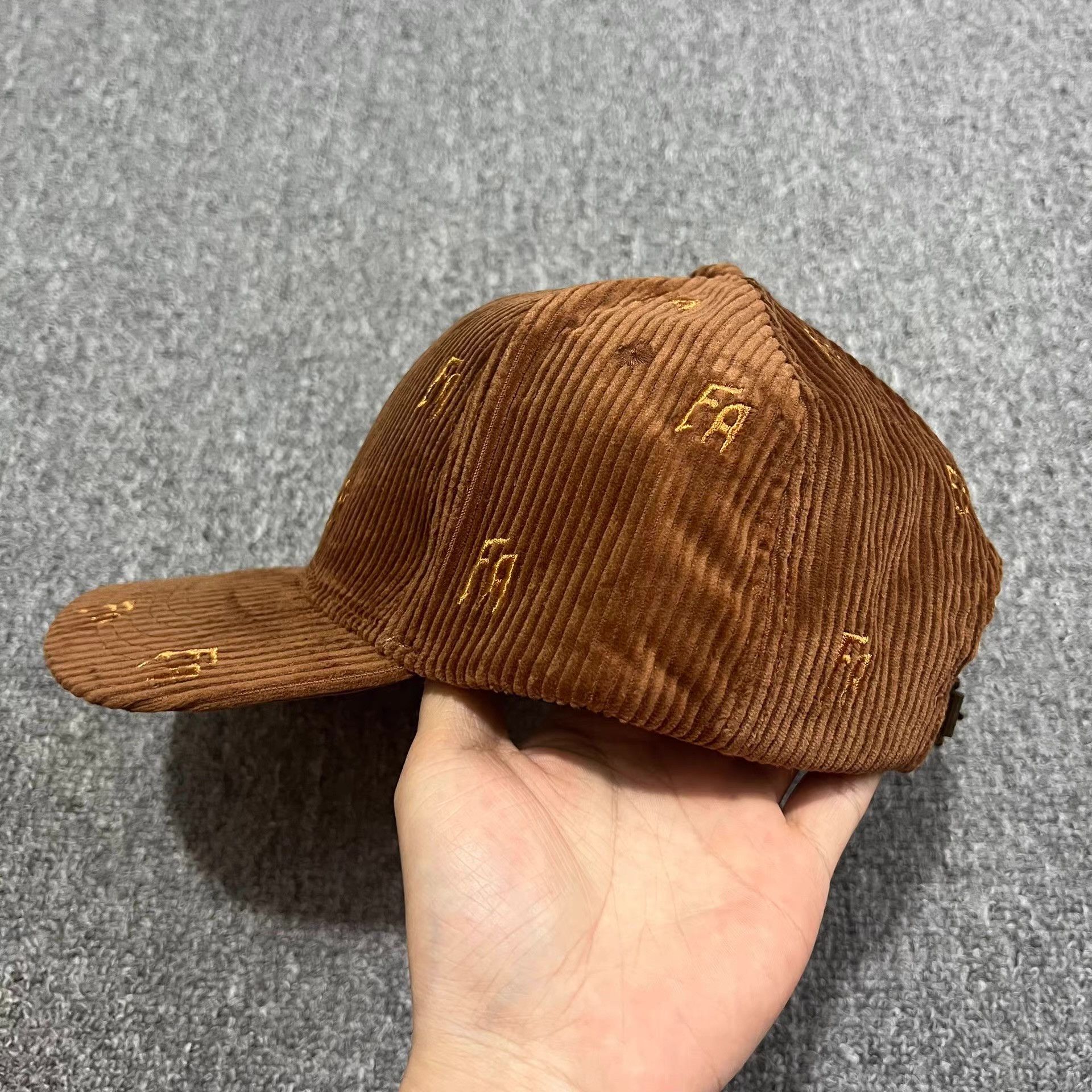 Fucking Awesome FuckingAwesomeEmbroideredCorduroyCurvedBrim Baseball Cap Q7 Size ONE SIZE - 5 Thumbnail