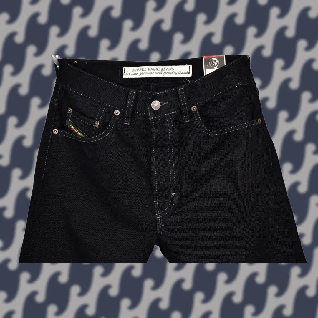 Diesel VINTAGE Diesel Keetar RR55 Black-Black Straight Fit Men's W29 Size US 29 - 1 Thumbnail