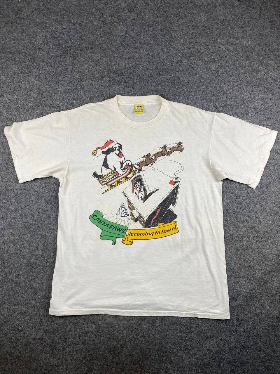 Big Dogs vintage big dogs santa pawn tee nice design Size US XL / EU 56 / 4 - 1 Thumbnail