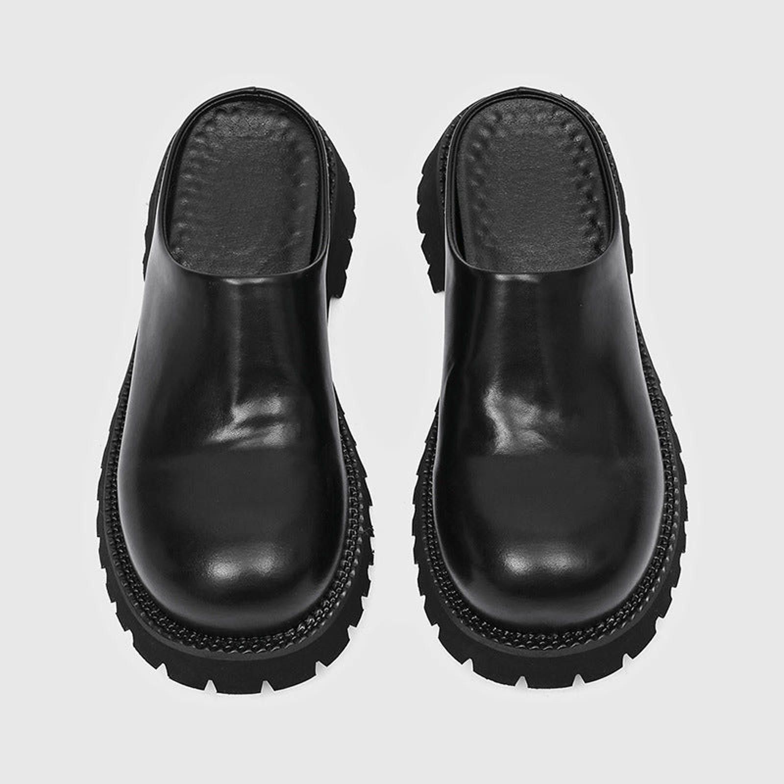 Leather Mickey-Toe Outdoor Lazy Platform Leather Shoe Size US 10 / EU 43 - 3 Thumbnail