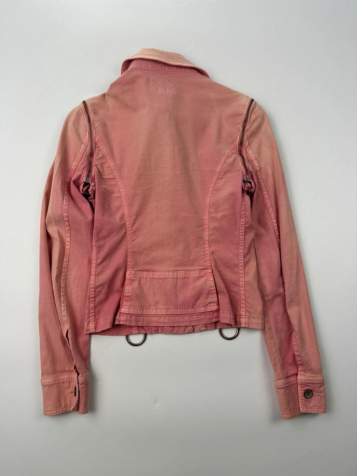 Dolce & Gabbana Dolce Gabbana SS2004 Detachable Pink Faded Zip Denim Jacket Size S / US 4 / IT 40 - 12 Thumbnail