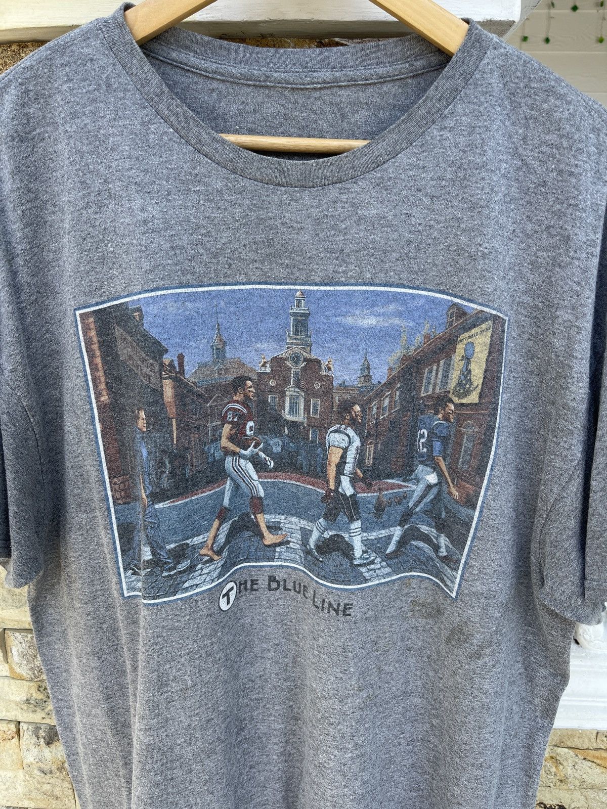 Other Last Drop🔥Rare🔥The Blue Line Graphic T-Shirt Size US XL / EU 56 / 4 - 1 Thumbnail