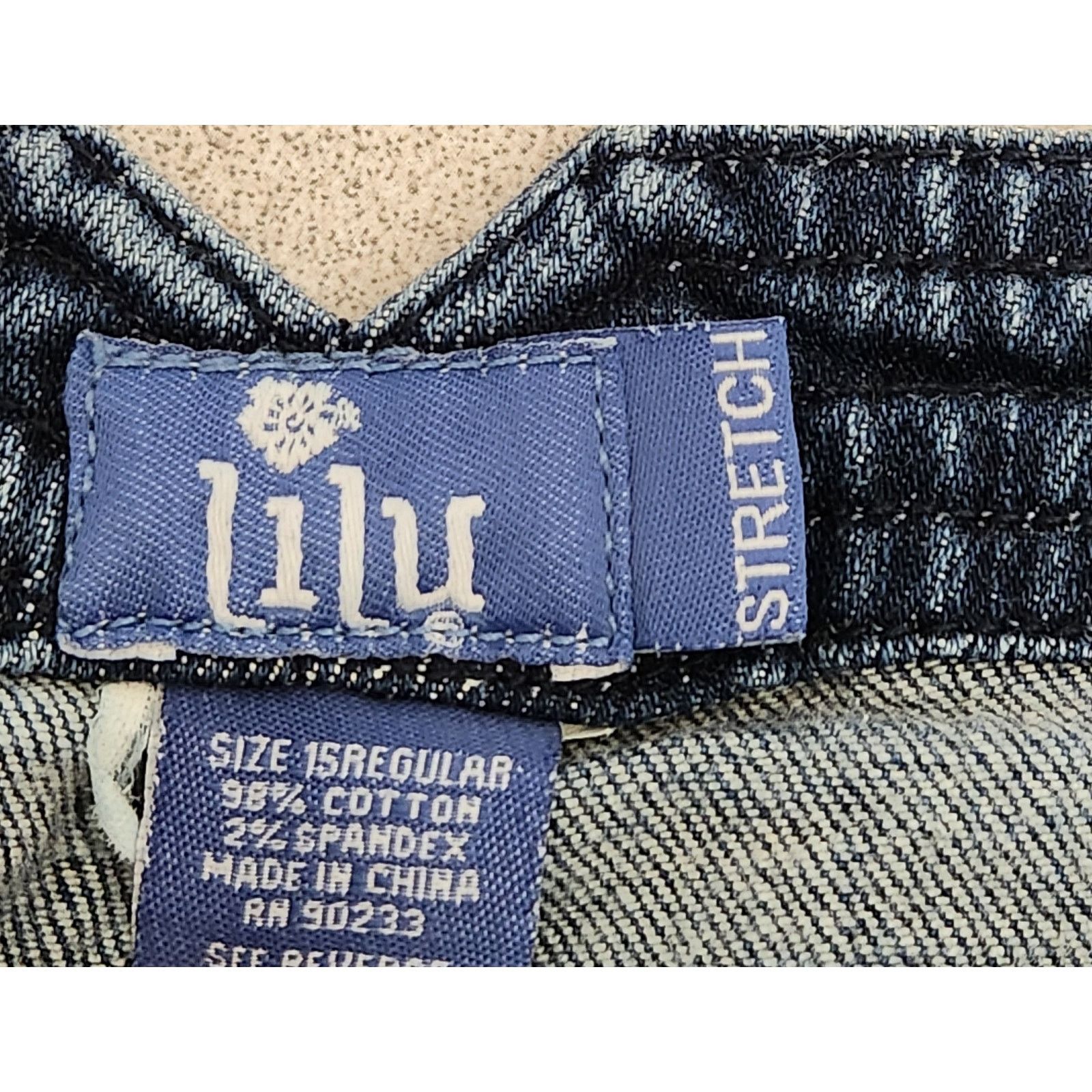 Other Lilu Blue Lightwashed Boot Cut Embroidered Jeans 15R Juniors Size 35" - 4 Thumbnail