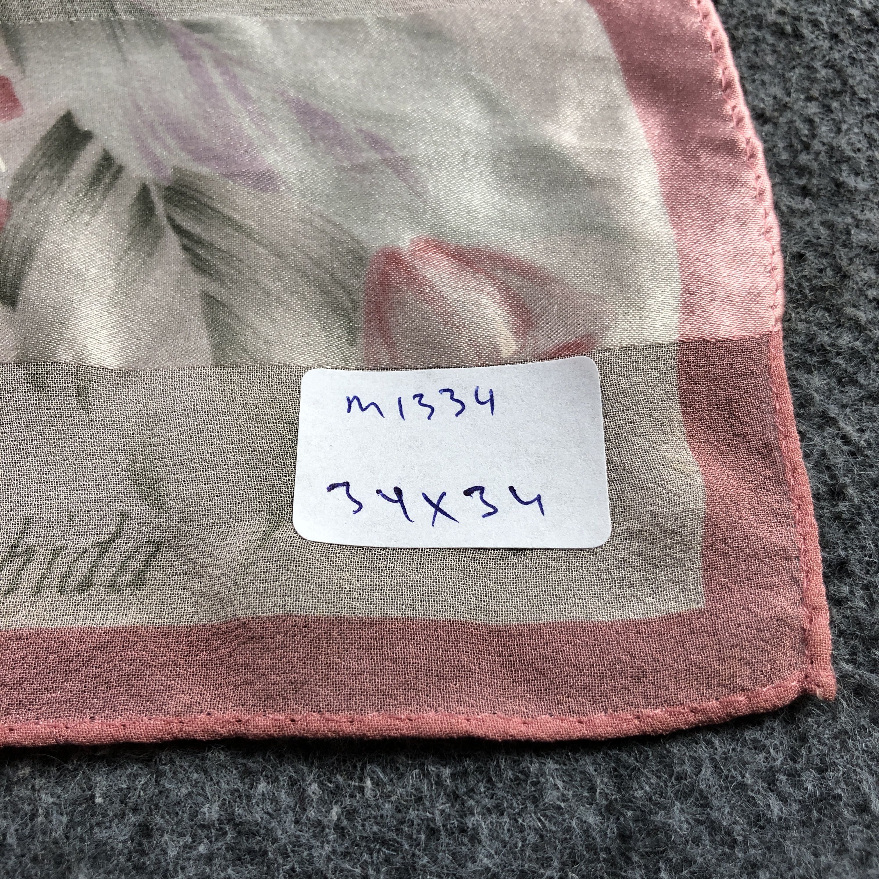 Japanese Brand Vintage Jun Ashida Floral Silk Scarf M1334 Size ONE SIZE - 9 Thumbnail