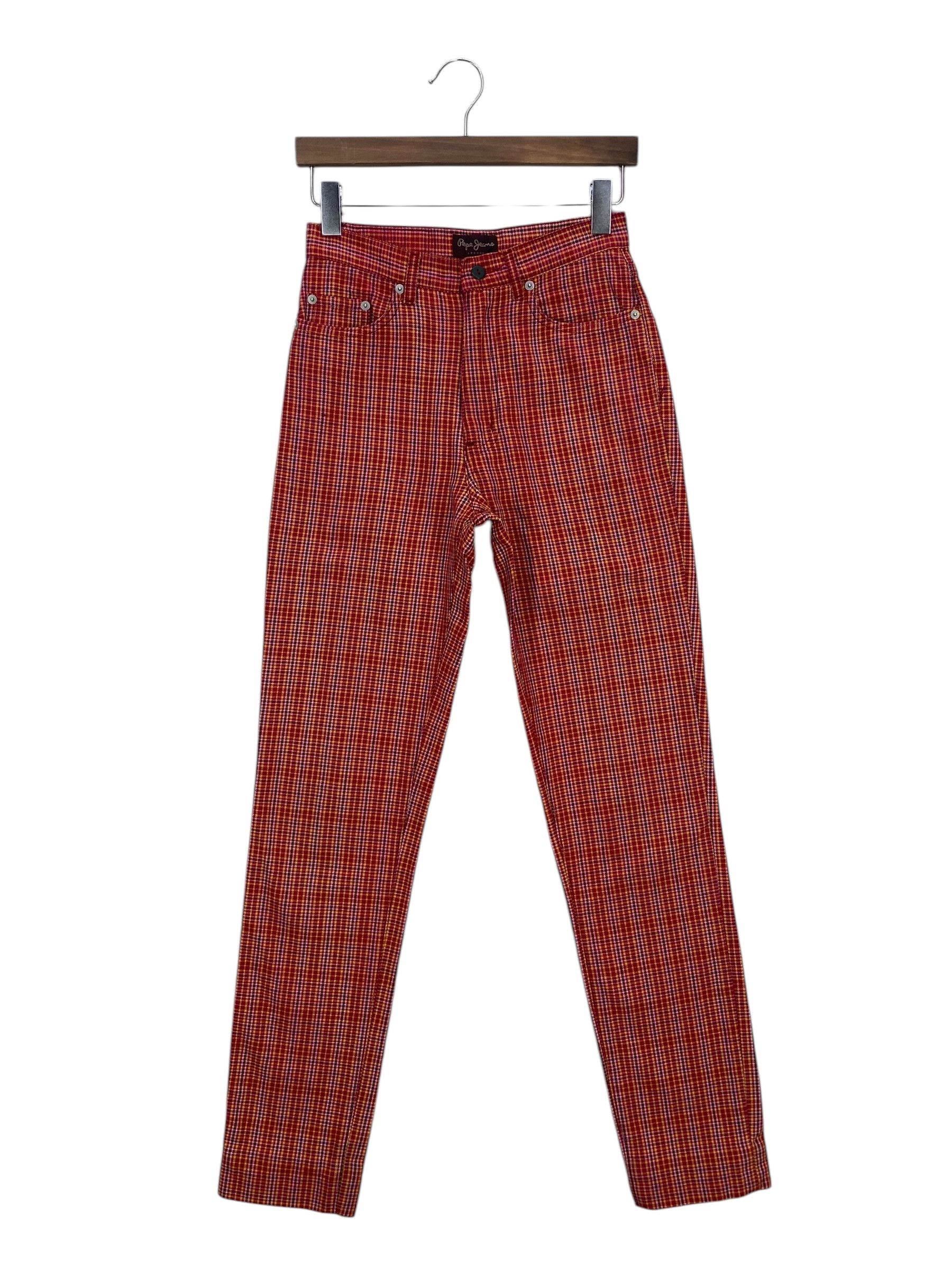 Pepe Jeans Straight Leg Denim Jeans Checkered Jeans Pants Size US 26 / EU 42 - 2 Thumbnail