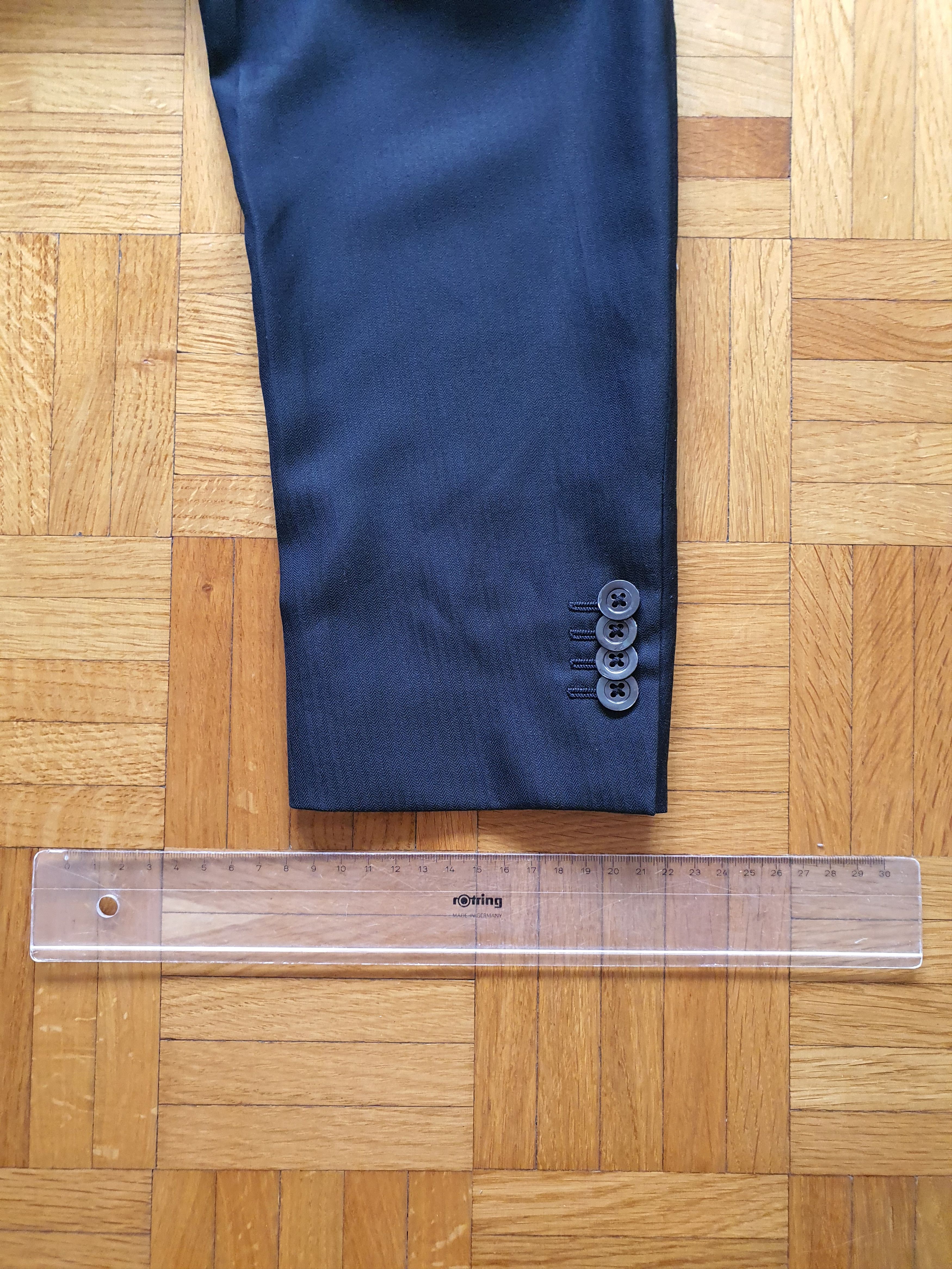 Corneliani ''CC'' Blazer Sports Coat Jacket - Navy, Micro Herringbone Size 44R - 8 Thumbnail