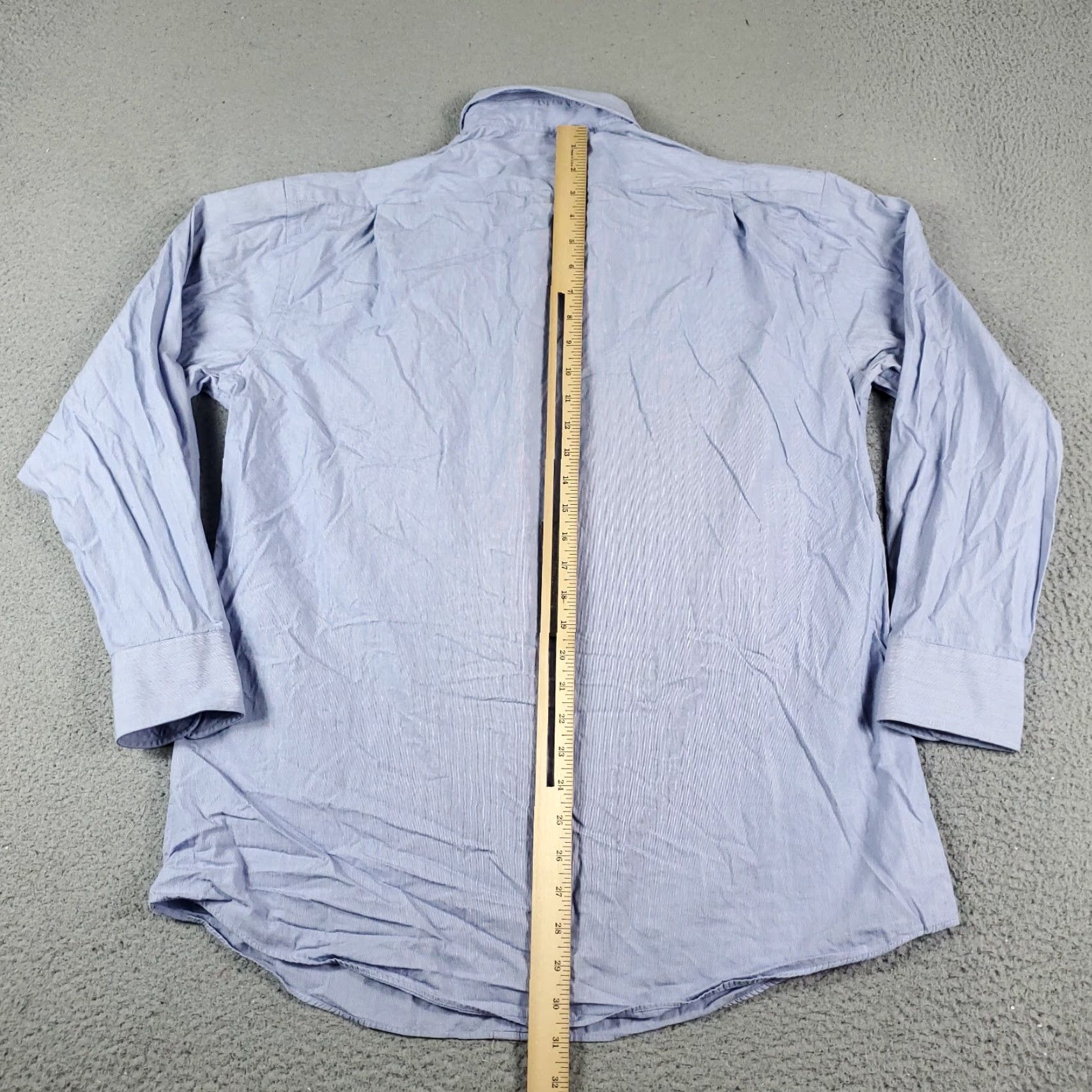Tommy Hilfiger Tommy Hilfiger Shirt Mens 16 Blue Dress Button Up Long Sleeve Size 42R - 4 Thumbnail
