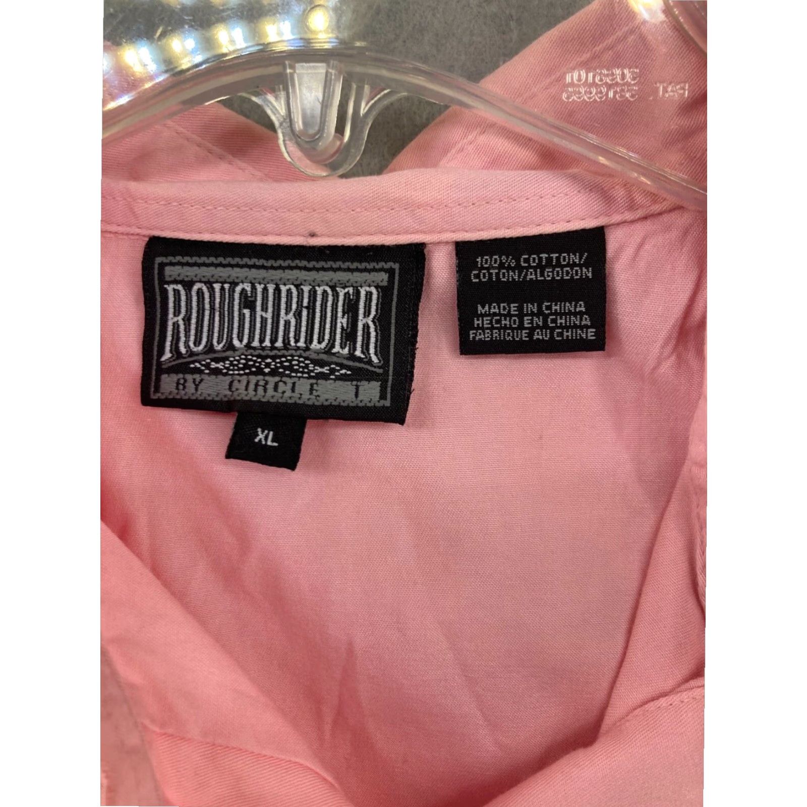 Pinko Rough Rider Mens Extra Large XL Pink Cowboy Snap Shirt Size US XL / EU 56 / 4 - 6 Thumbnail