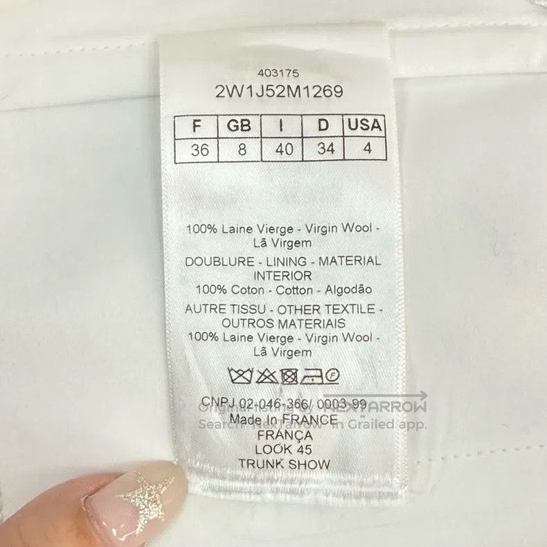 Dior Dior Black and white checkered wool irregular skirt Size 24" / US 00 / IT 34 - 6 Thumbnail