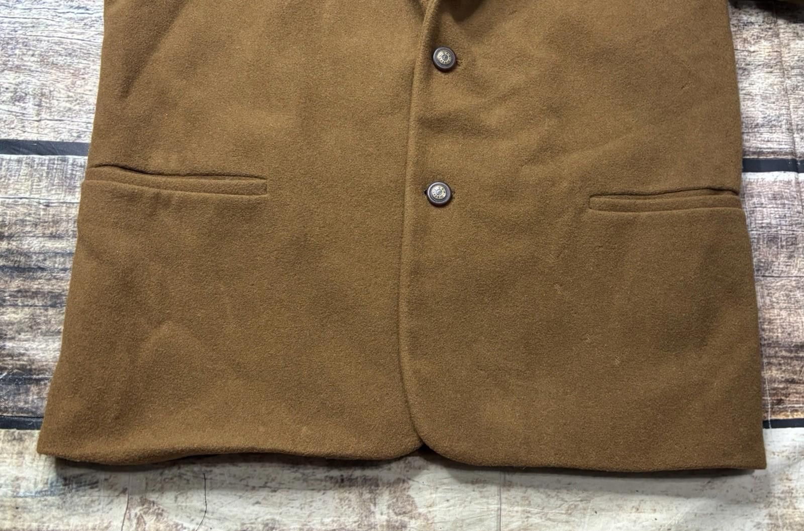 Gap VTG GAP Blazer Jacket Mens Medium 44R Wool Brown Tweed 90s Size 38R - 5 Thumbnail