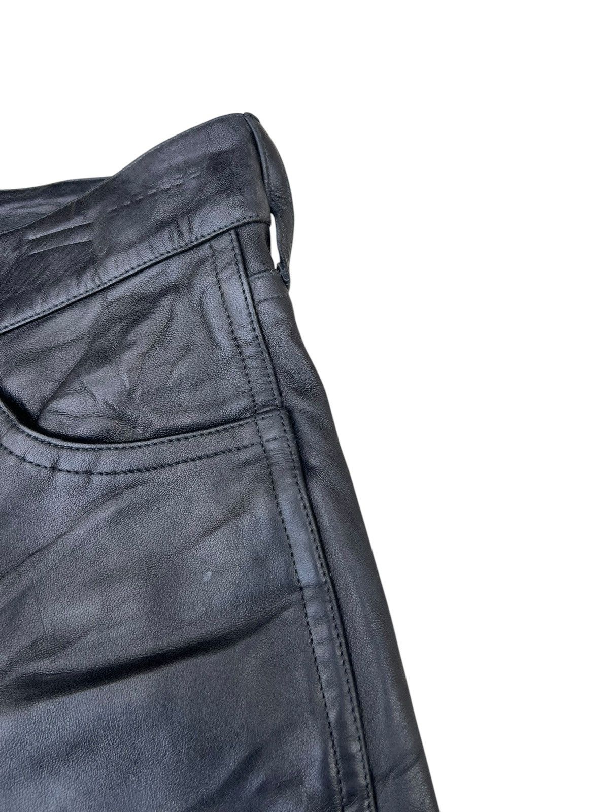 agnes b. VTG Agnes B. Homme Paris France Napa Sheepskin Leather Jeans Size US 28 / EU 44 - 10 Thumbnail