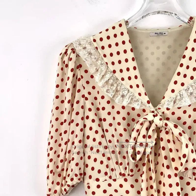Miu Miu Miu Miu Color-Block Silk Dress for Women . Size XS / US 0-2 / IT 36-38 - 2 Thumbnail
