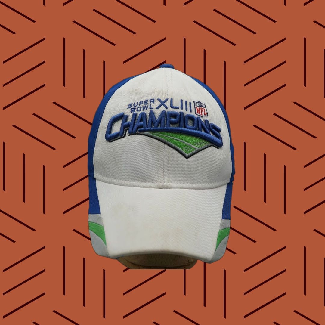 Reebok Pittsburgh Steelers Reebok Hat Men's OSFA Blue White Multicolor Cap NFL Onfield XLIII Champions 2009 NFL Size ONE SIZE - 1 Thumbnail