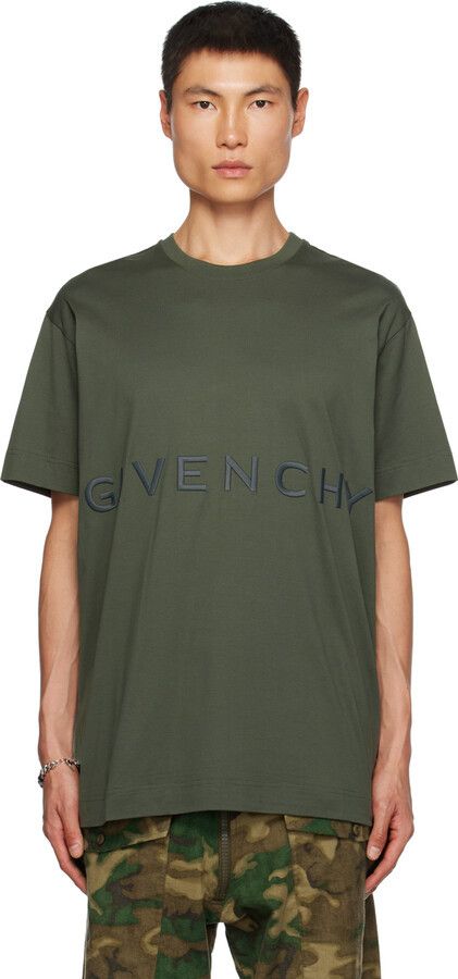 Givenchy o1srvl11e1224 Oversize T-Shirt in Green Size US L / EU 52-54 / 3 - 1 Thumbnail