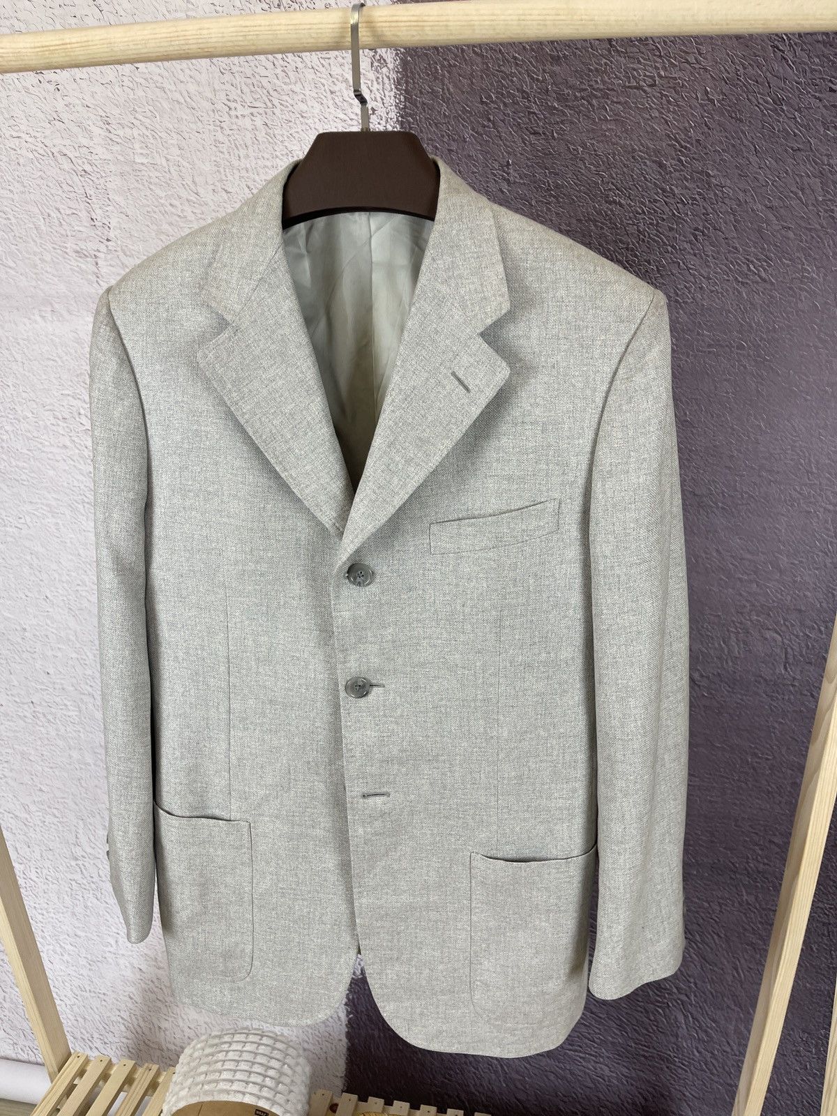 Corneliani Corneliani made in Italy silk wool grey blazer sport coat Size 40R - 6 Thumbnail