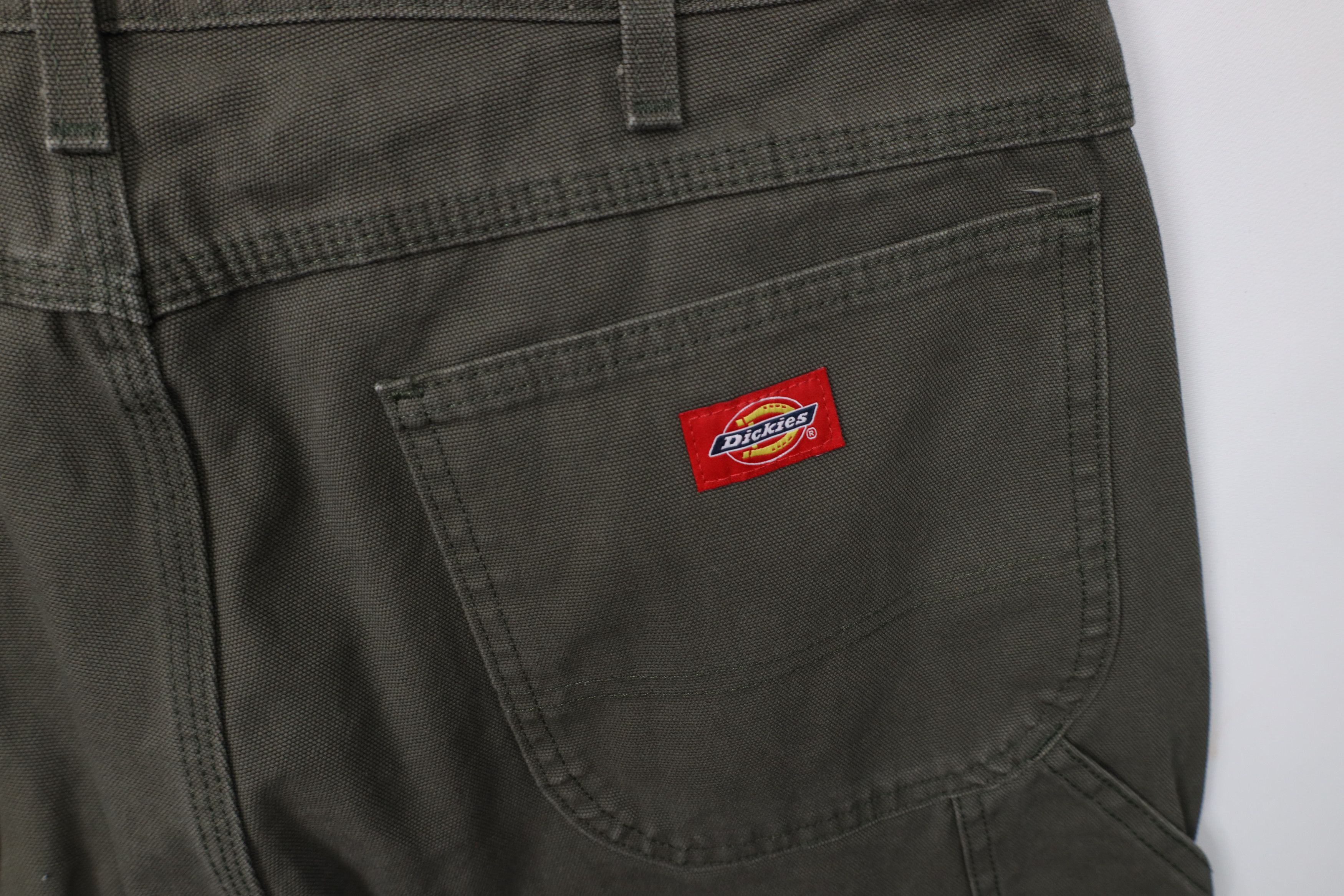Dickies Vintage Y2K Dickies Wide Leg Dungaree Pants Green Cotton Size US 36 / EU 52 - 11 Thumbnail