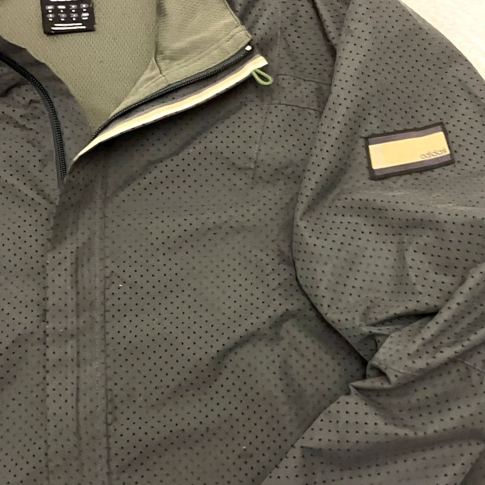 Adidas Adidas Windbreaker Jacket Mens M Khaki Green 1/4 Zip Perforated 90s Sports Retro Vintage Style Size US M / EU 48-50 / 2 - 5 Thumbnail