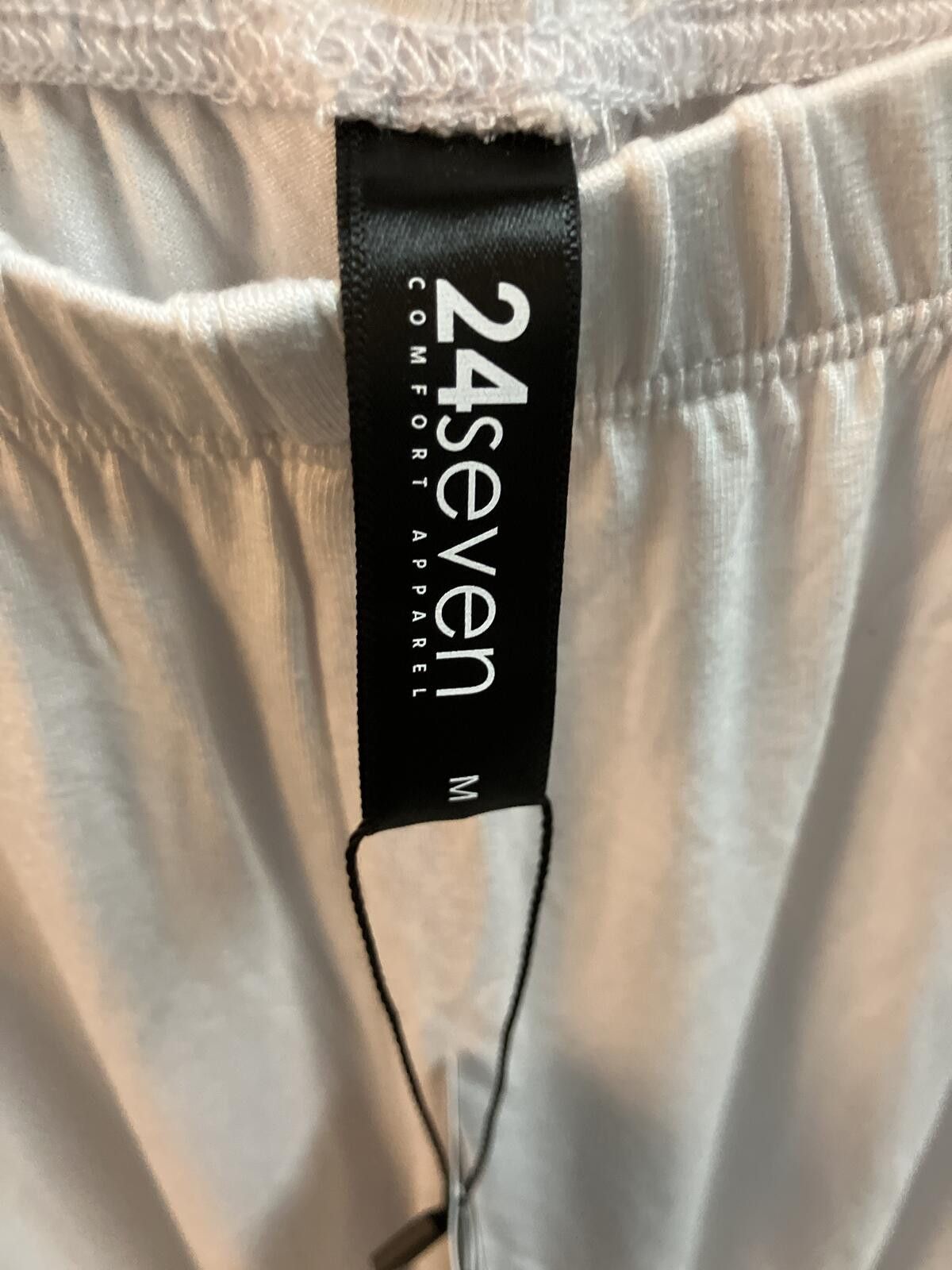Other NWT 24seven Comfort Apparel White Wide Leg Pants Size ONE SIZE - 4 Thumbnail