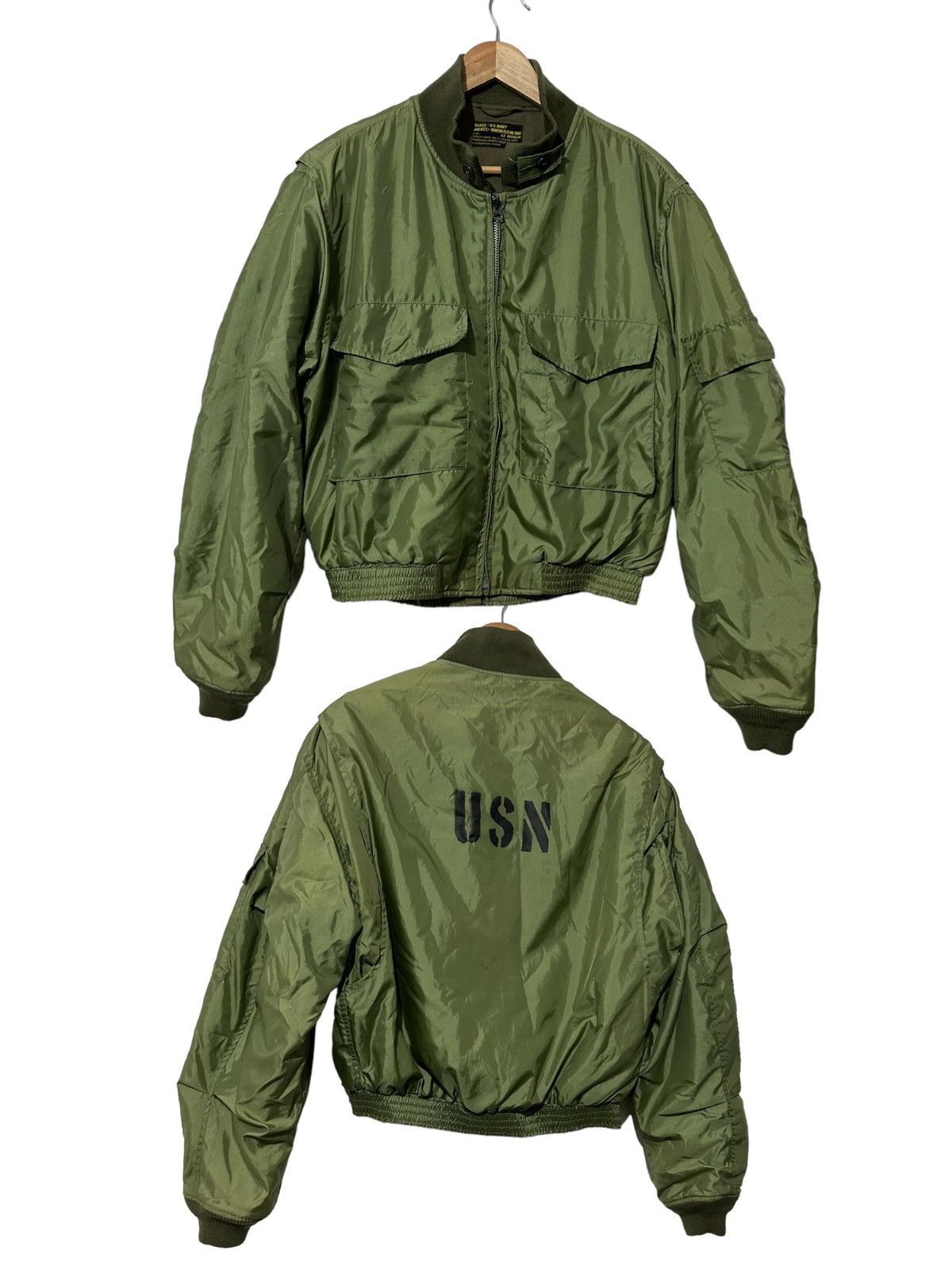 Vintage Vintage USN Bomber jacket Talon Zip size on Tag 42 Regular Size US S / EU 44-46 / 1 - 2 Thumbnail