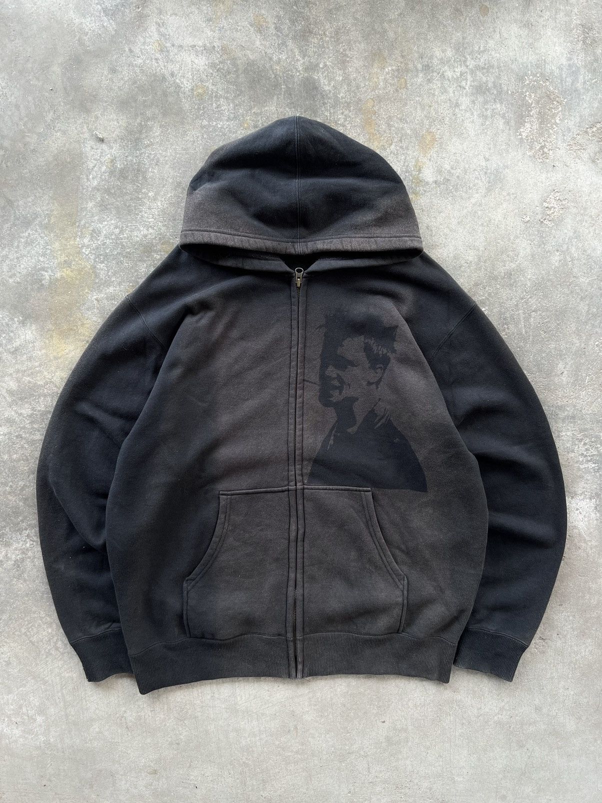 Vintage Faded Black Tyler Durden Hoodie Inspired of Flight Club Size US M / EU 48-50 / 2 - 1 Thumbnail