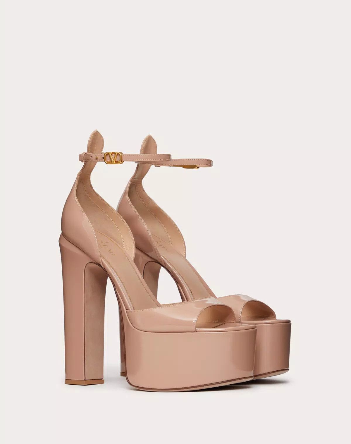 Valentino o1s1wg110426 Tan-Go Patent Leather Platform 155mm Sandals Size US 9.5 / IT 39.5 - 2 Thumbnail