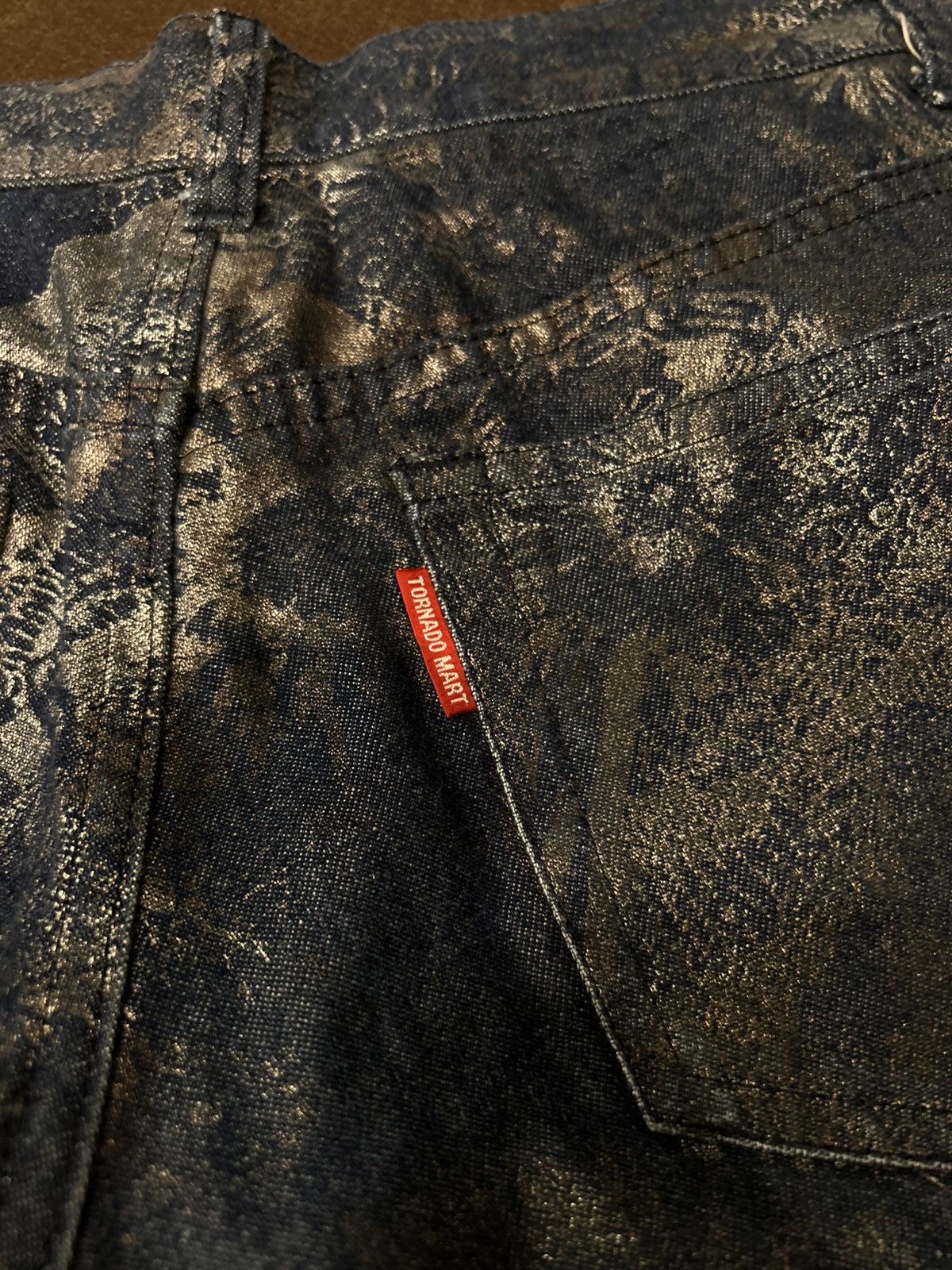 Tornado Mart Tornado Mart Snake Laser Engraved Denim Size US 29 - 4 Thumbnail
