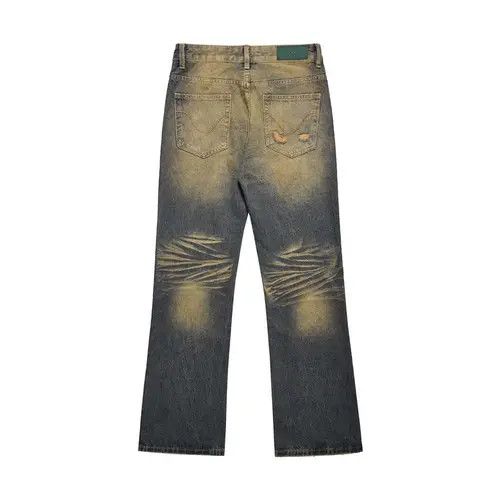 VIBE distressed dirty washed flared grunge jeans Size US 32 / EU 48 - 4 Thumbnail