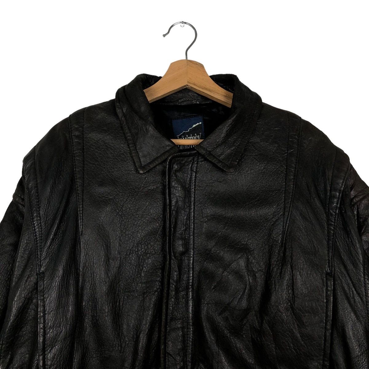 🔥90's Vintage Bomber Genuine Leather Jacket Robert Comstock