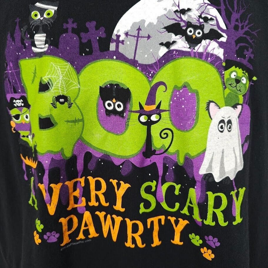 Gildan Halloween T Shirt Mens Size Large Black Boo Very Scary Size US L / EU 52-54 / 3 - 2 Thumbnail