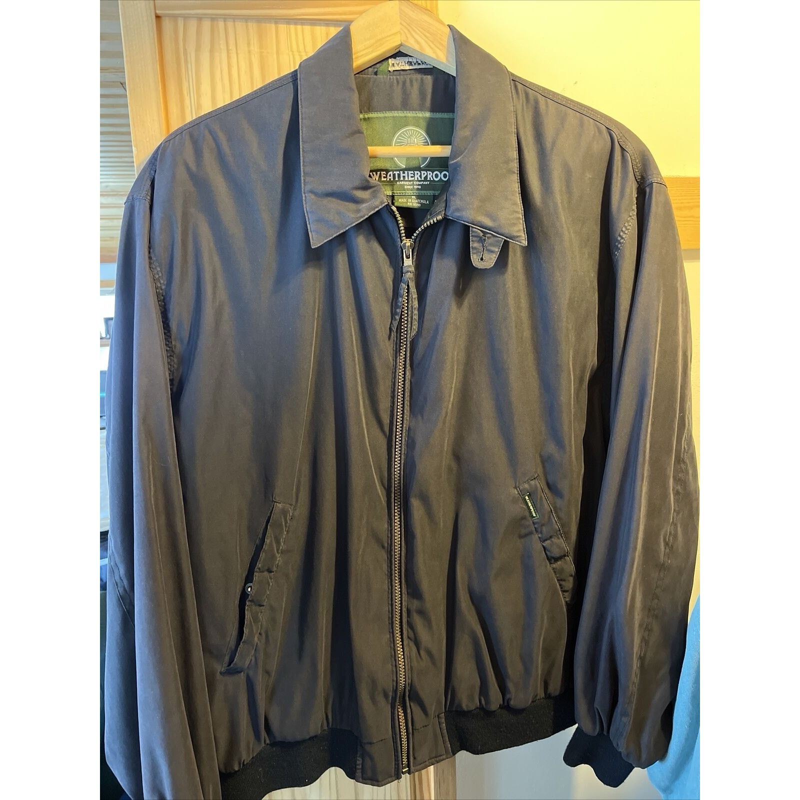 Weatherproof Weatherproof Mens XL Navy Long Sleeve Full Zip Cotton Jacket Size US XL / EU 56 / 4 - 11 Thumbnail