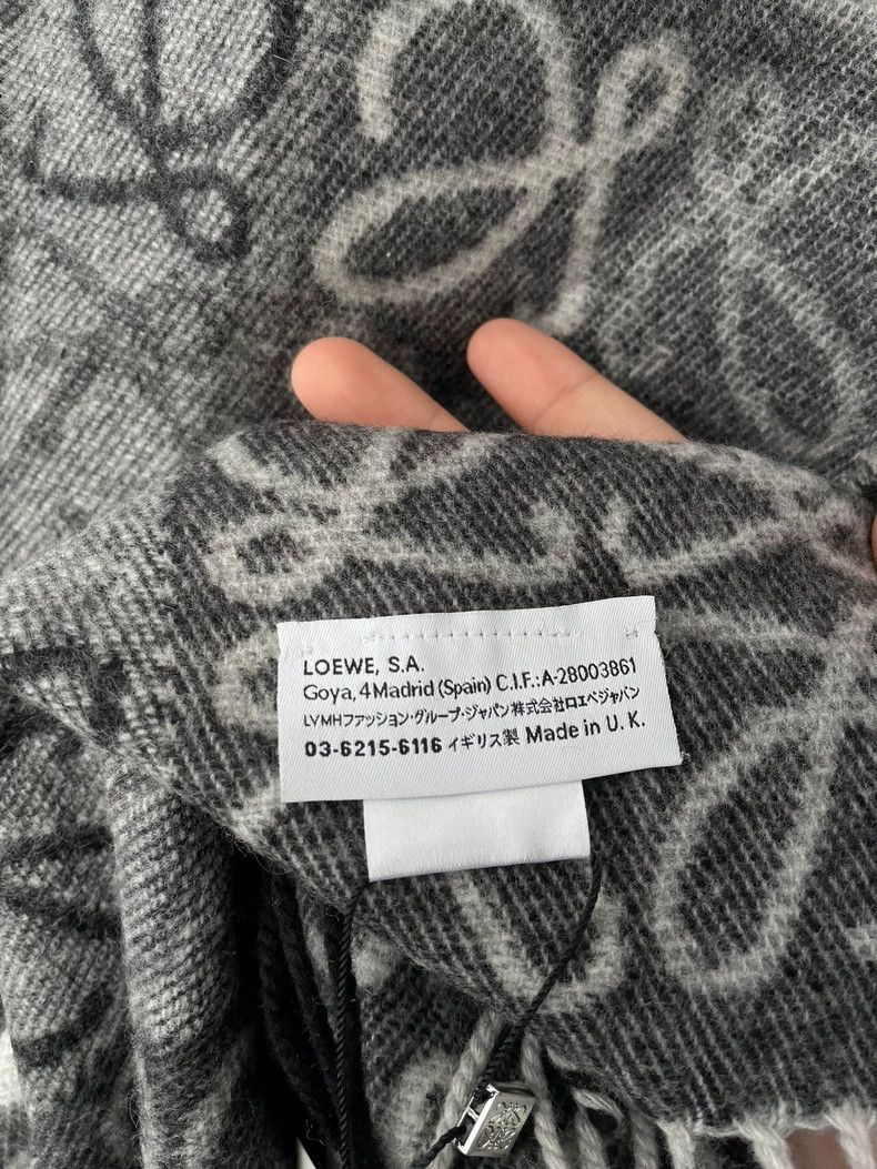 Loewe LOEWE The black and gray chessboard is full of cashmere sc Size ONE SIZE - 3 Thumbnail