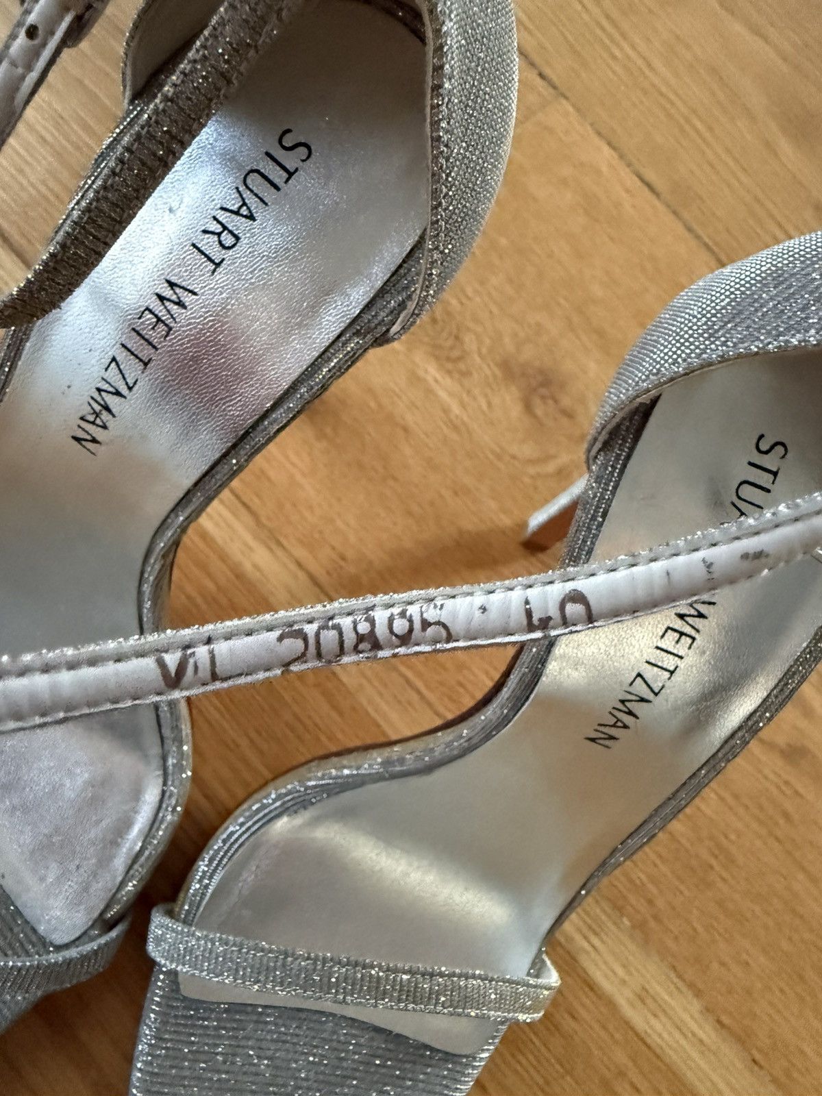 Stuart Weitzman Stuart Weitzman Stunning Silver Stilletto Shoes Size US 10 / IT 40 - 3 Thumbnail