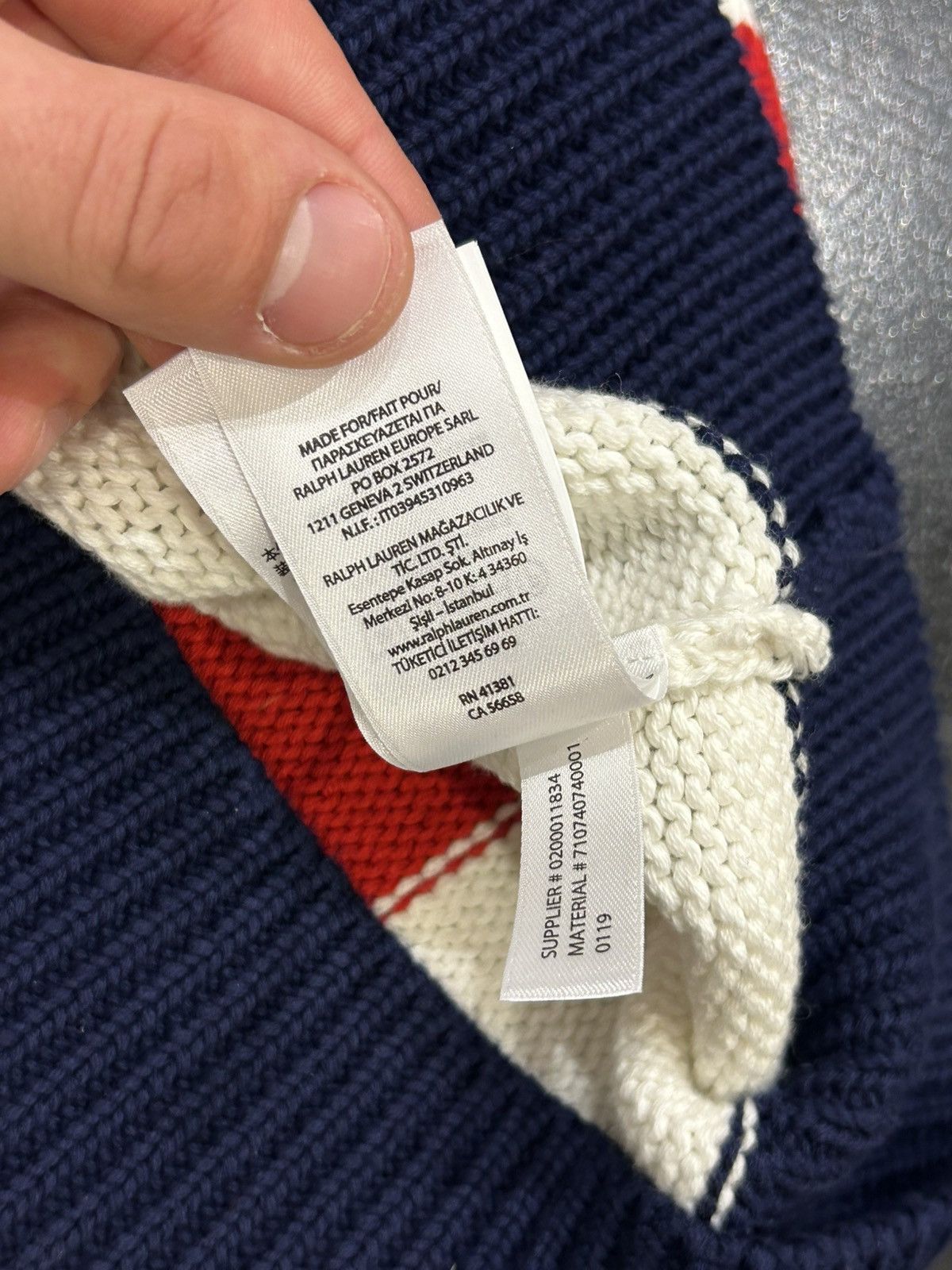 Polo Ralph Lauren Polo Ralph Lauren Flag Knit Sweater Size US L / EU 52-54 / 3 - 9 Thumbnail